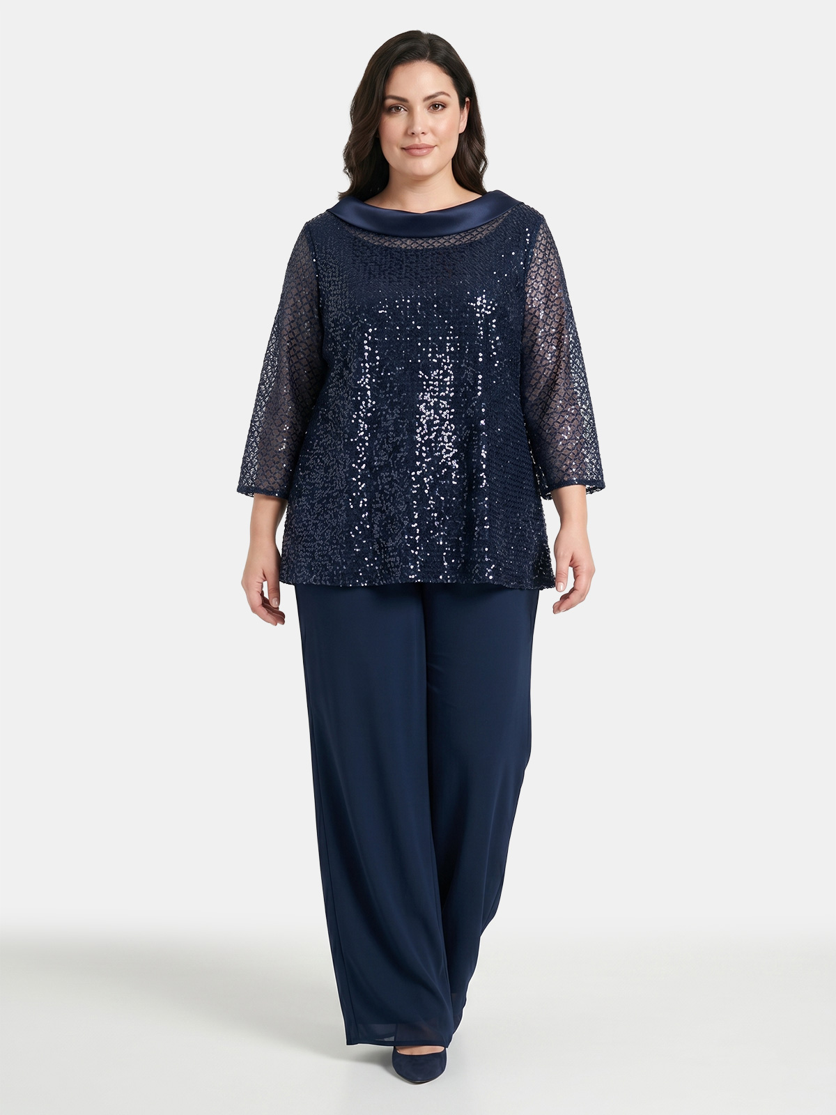 Elegant Blue Curvy Ceremony Suit YSU290