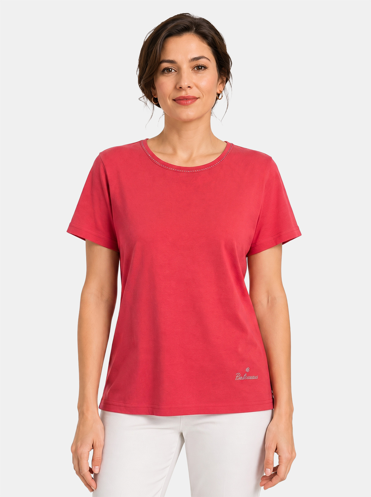 Women's 100% Cotton T-Shirt Made in Italy E85