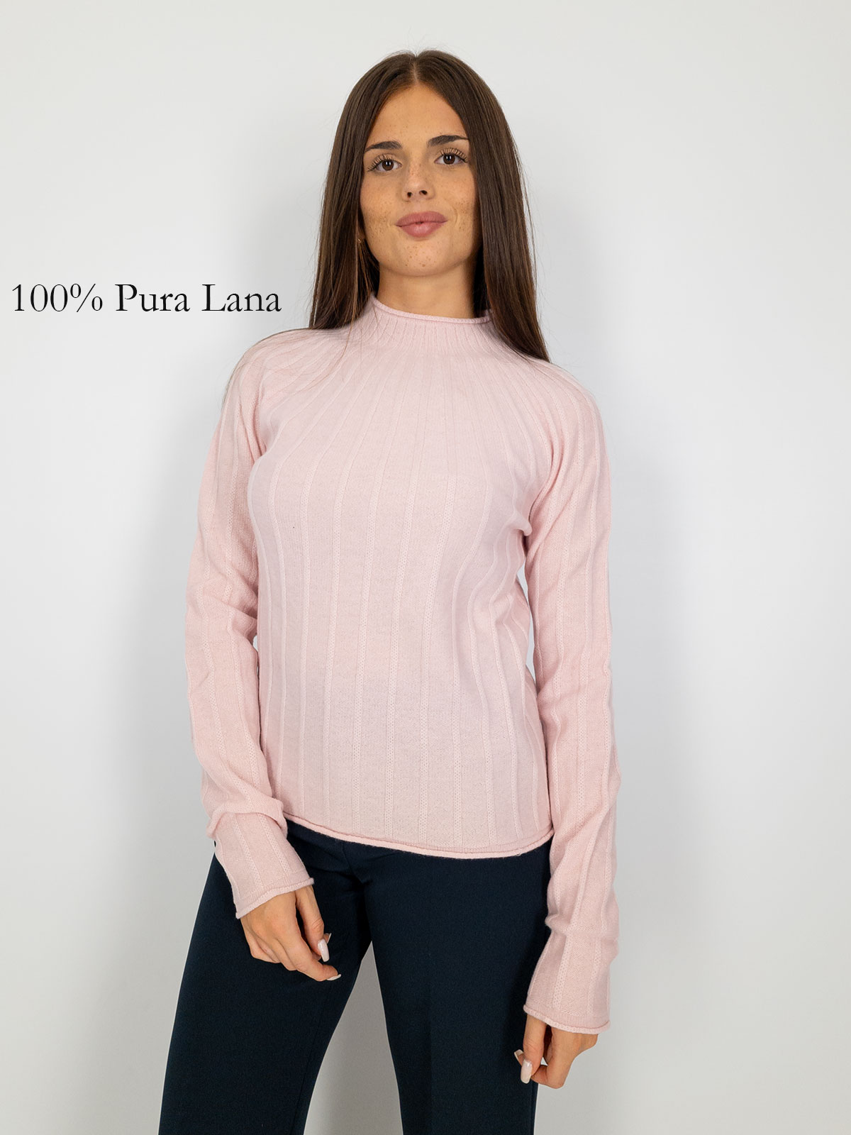 Maglia Lupetto Donna In Pura Lana Calda E Morbida