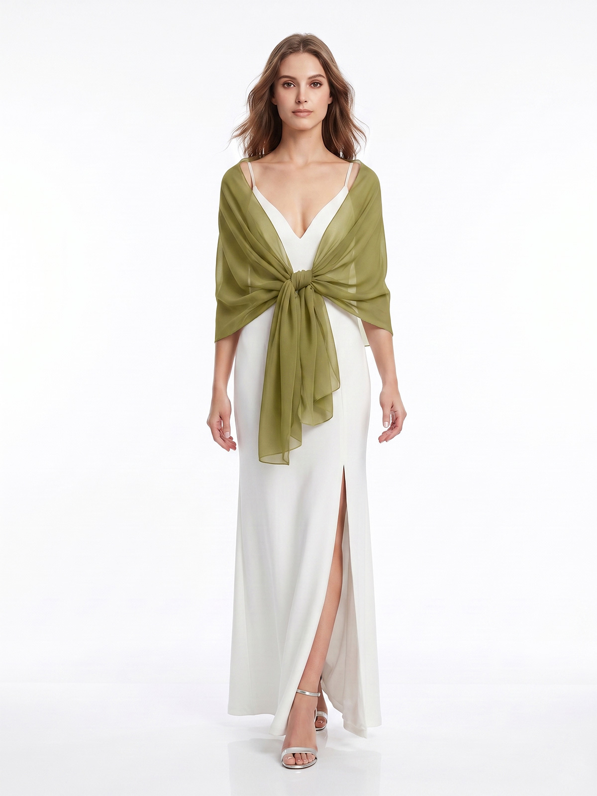 Elegant Solid Color Chiffon Ceremony Stole