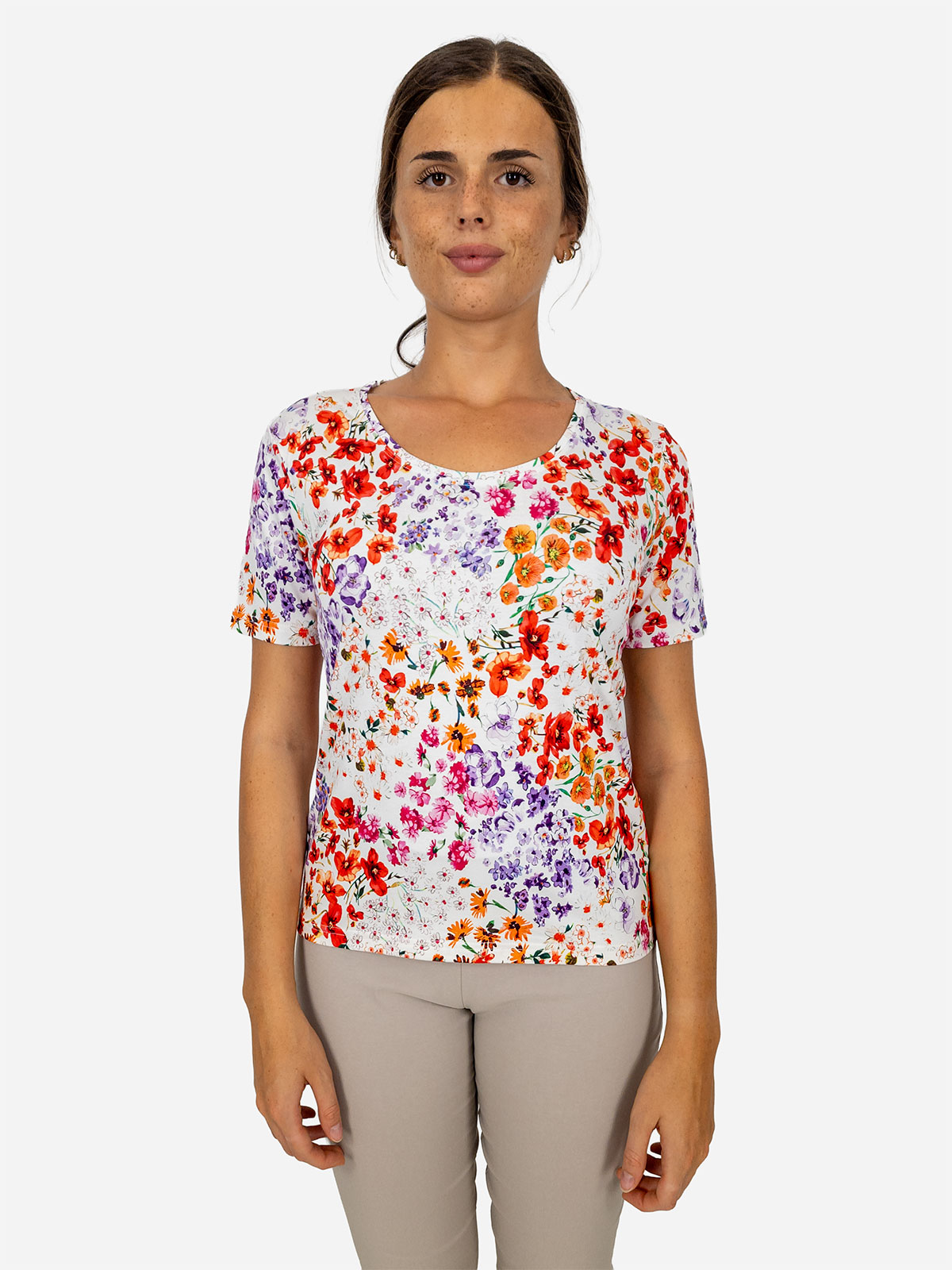 Maglia estiva donna in viscosa elasticizzata Made in Italy