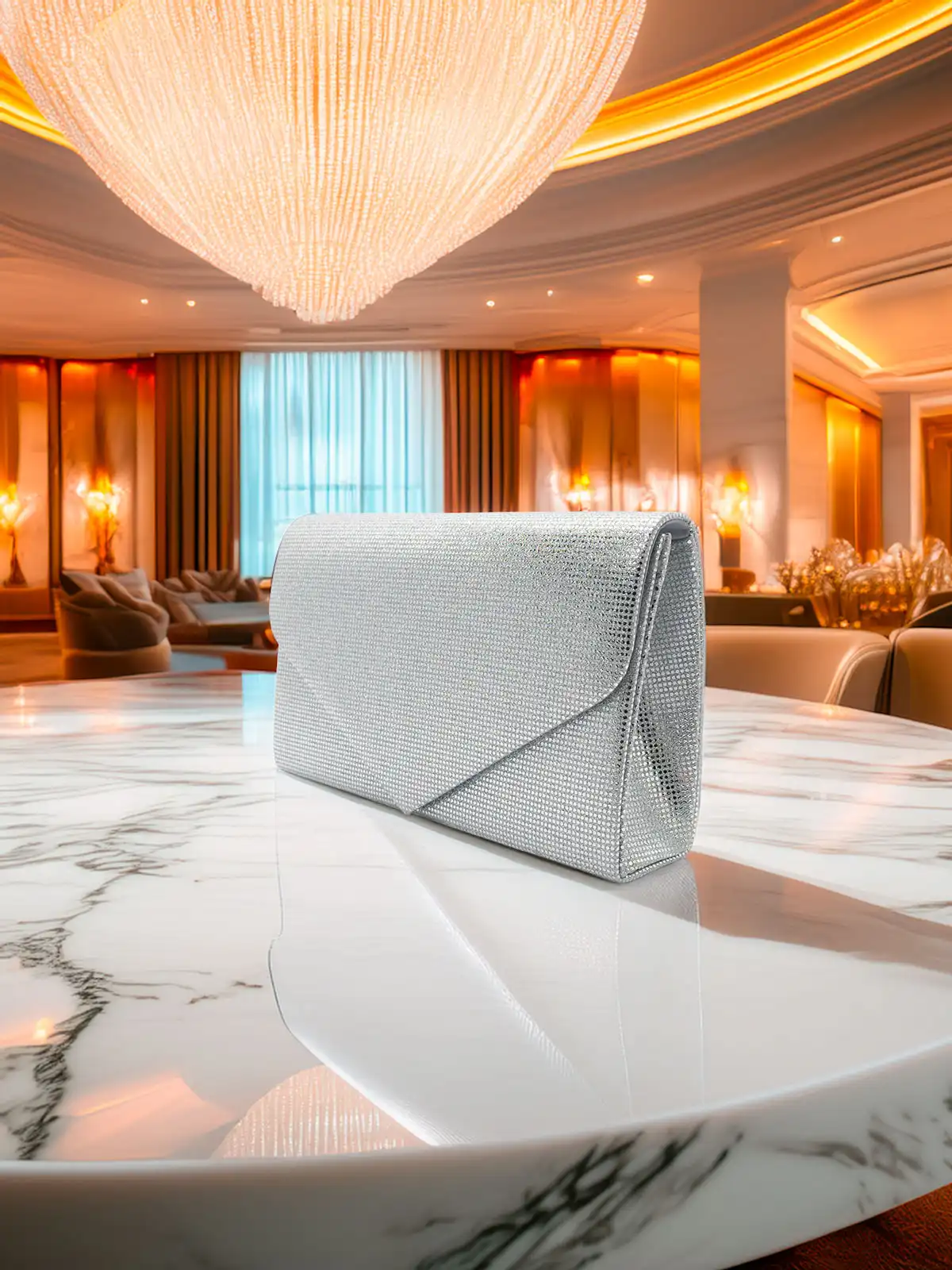 Pochette Da Sera Con Strass Donna – Borsa A Tracolla Glitterata Di Lusso Per Feste E Matrimoni