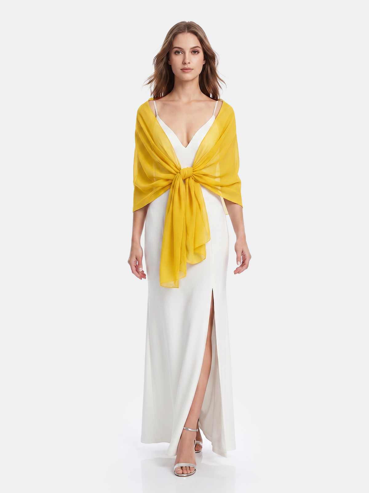 Elegant Solid Color Chiffon Ceremony Stole
