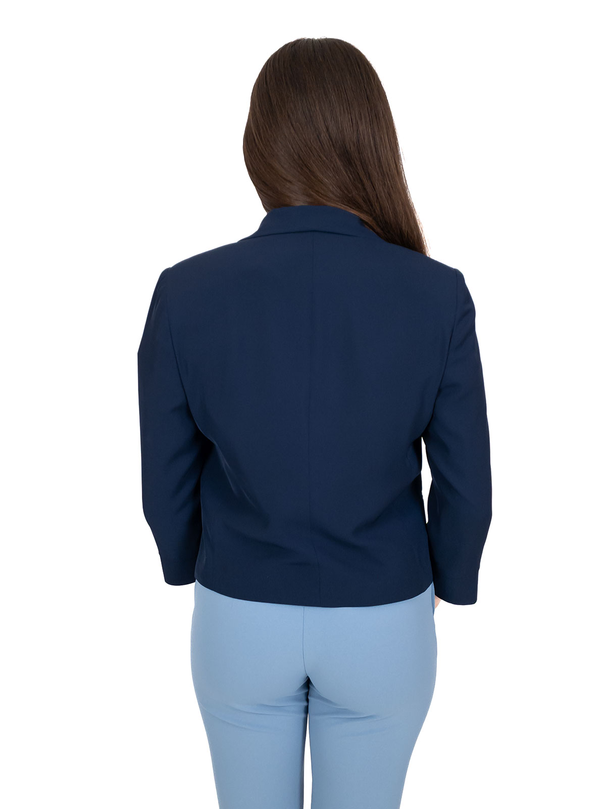 Blazer Leggero DOUBLJU Maniche 3/4 Aperto Sul Davanti - Giacca Decostruita Elasticizzata Per Donna (Taglie Forti)