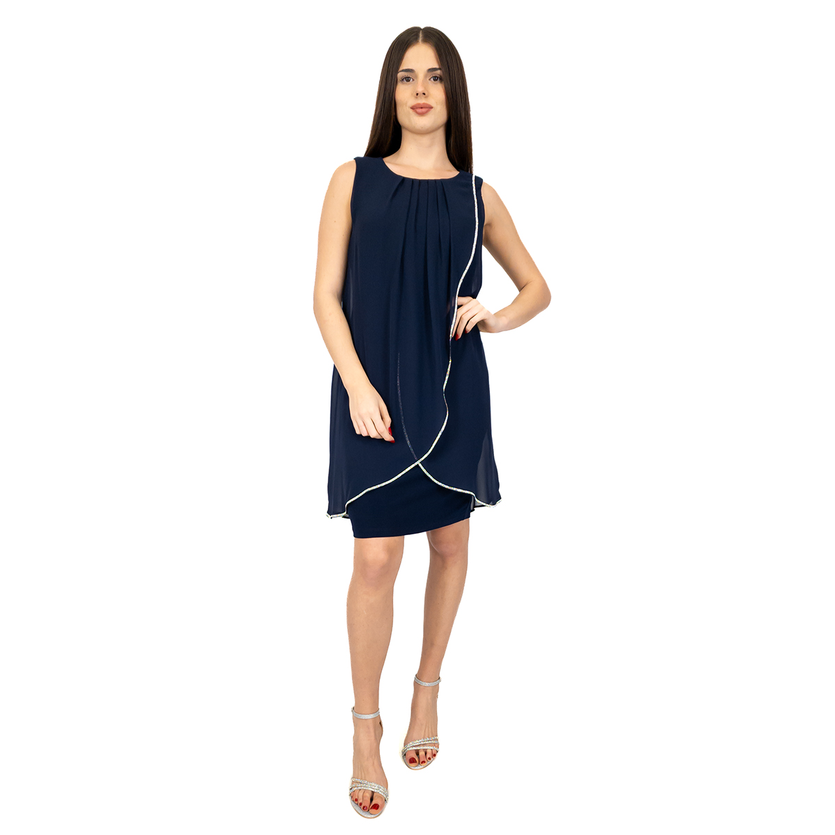 Abito Cerimonia Donna Corto a Tubino Elegante Taglie Forti