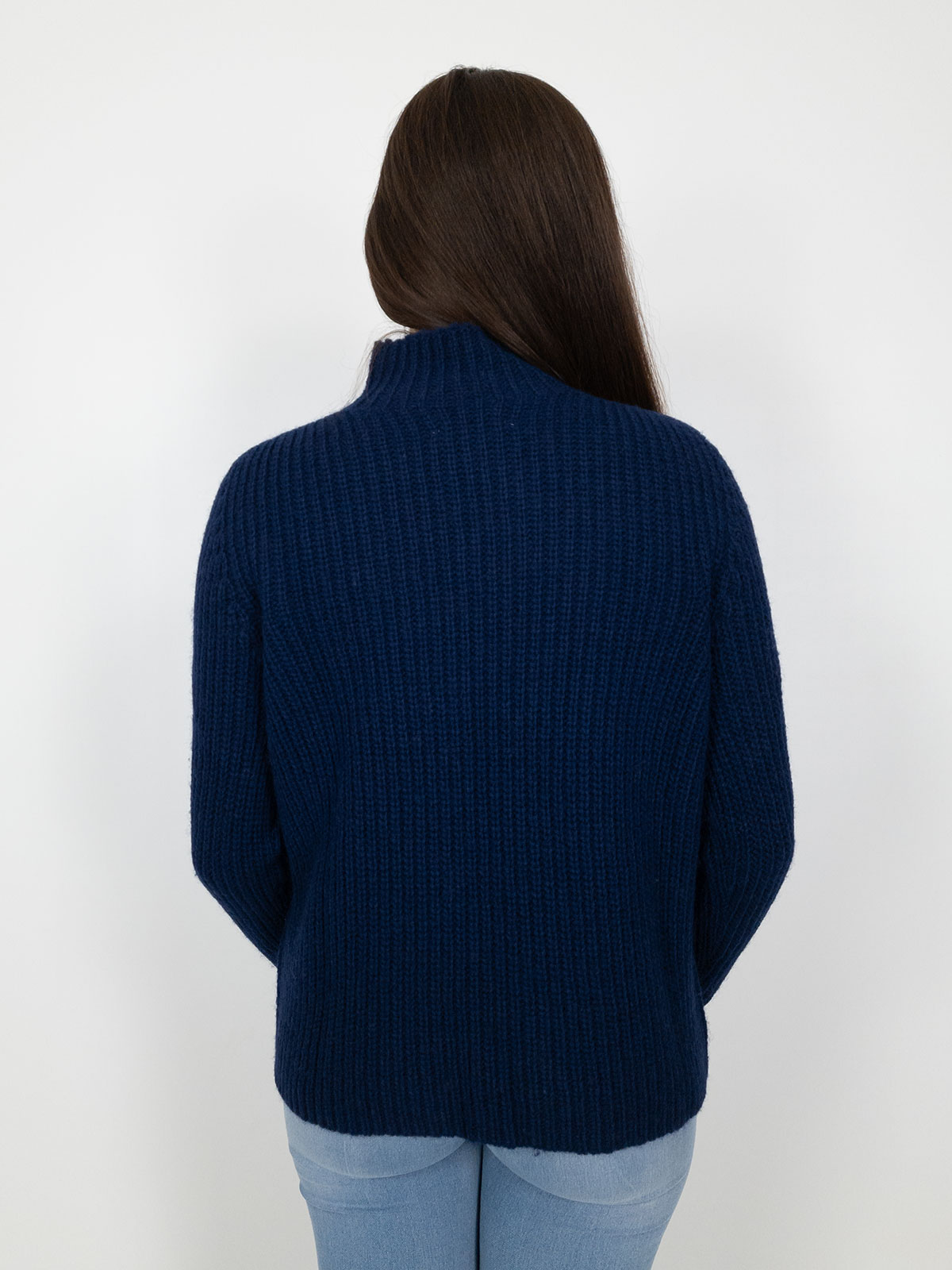 Toocool Maglione Donna Corto Crop Ciao Amore Pullover Tricot Dolcevita VI-3065 [Taglia Unica,Bianco