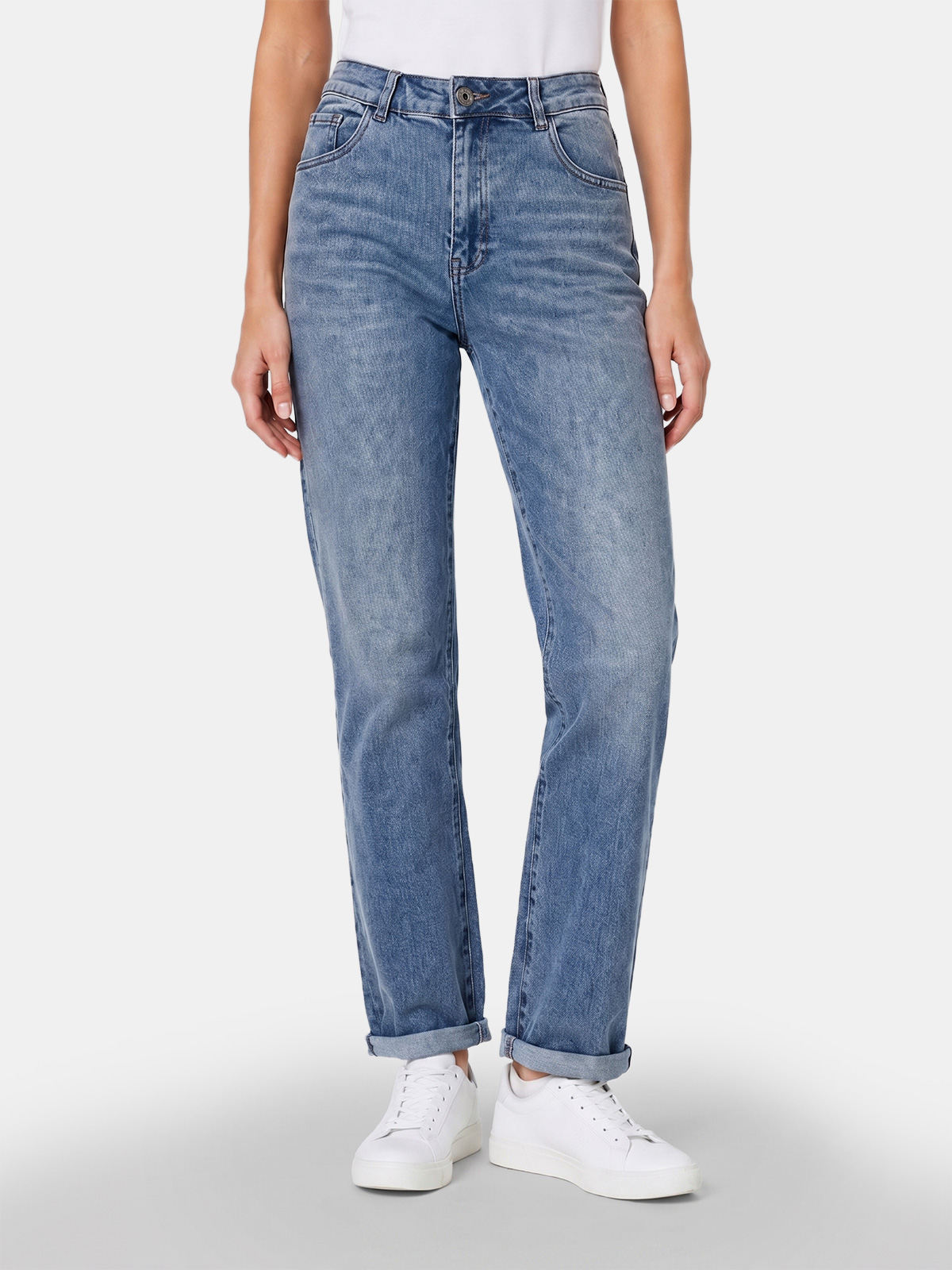 Straight Leg Relaxed Fit Mom Jeans 3D-1707