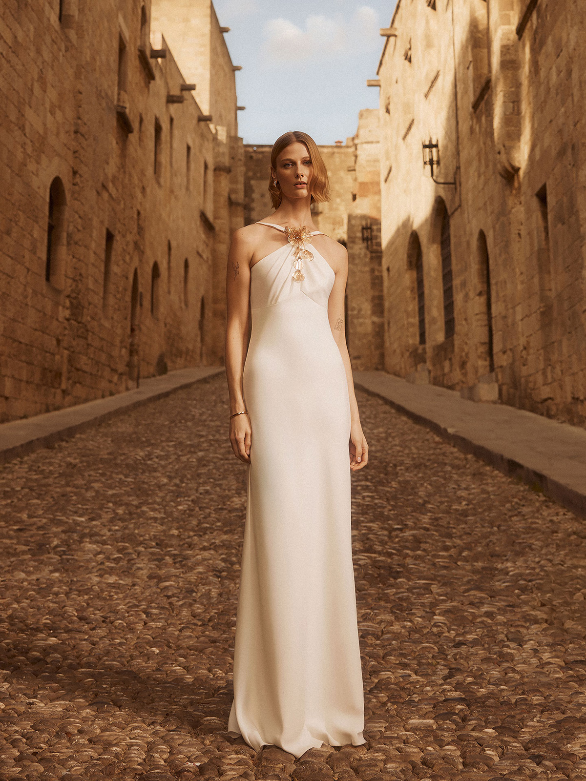 Abito Sposa Sirena Bianco Scollo Americana a4807