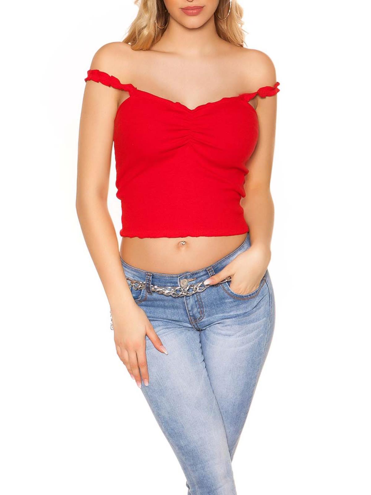 KOUCLA Top corto in tinta unita 0000T9177