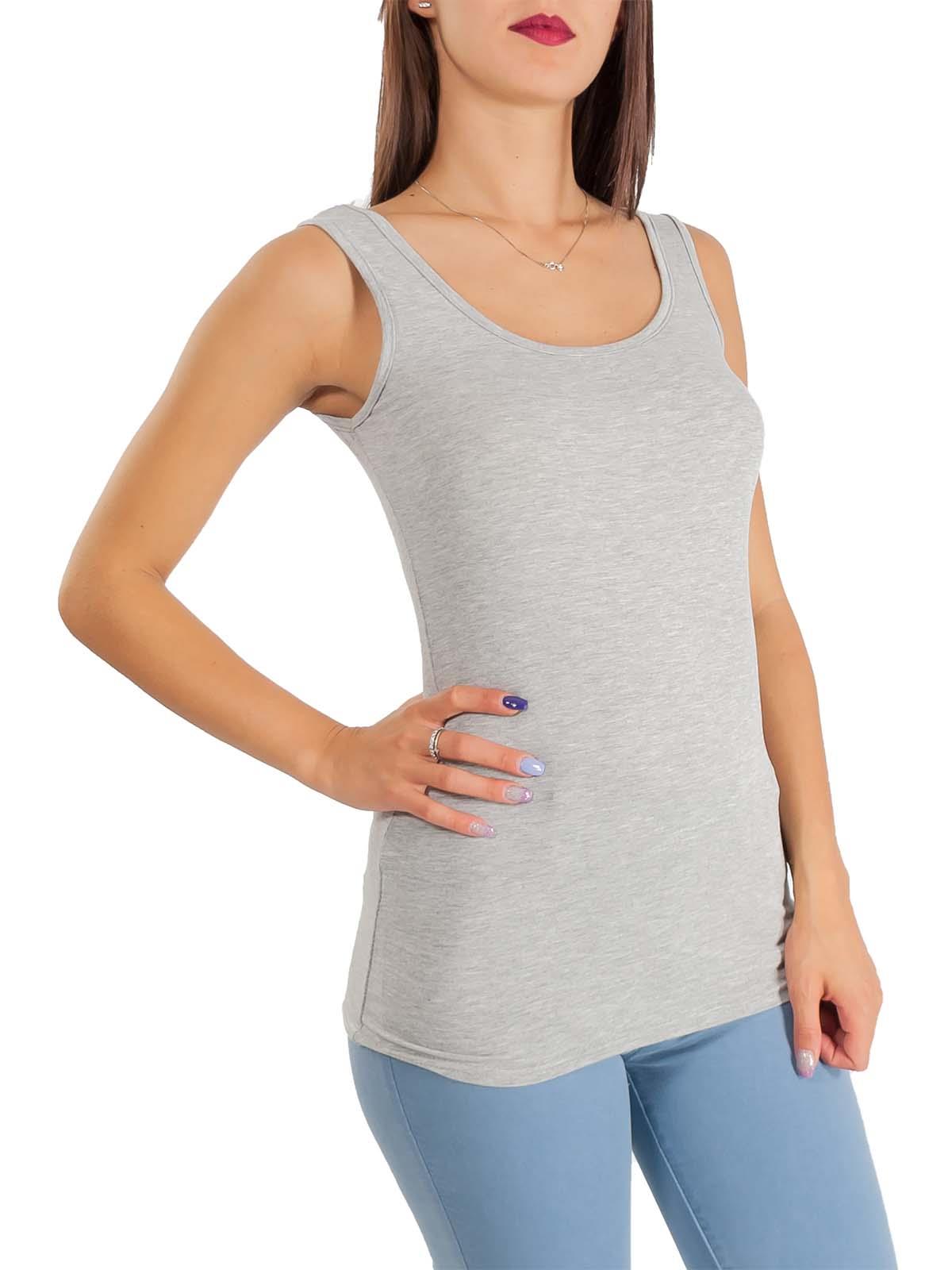 STRABELLO Canotta Donna Corta Femminile Con Spalla Larga In Viscosa