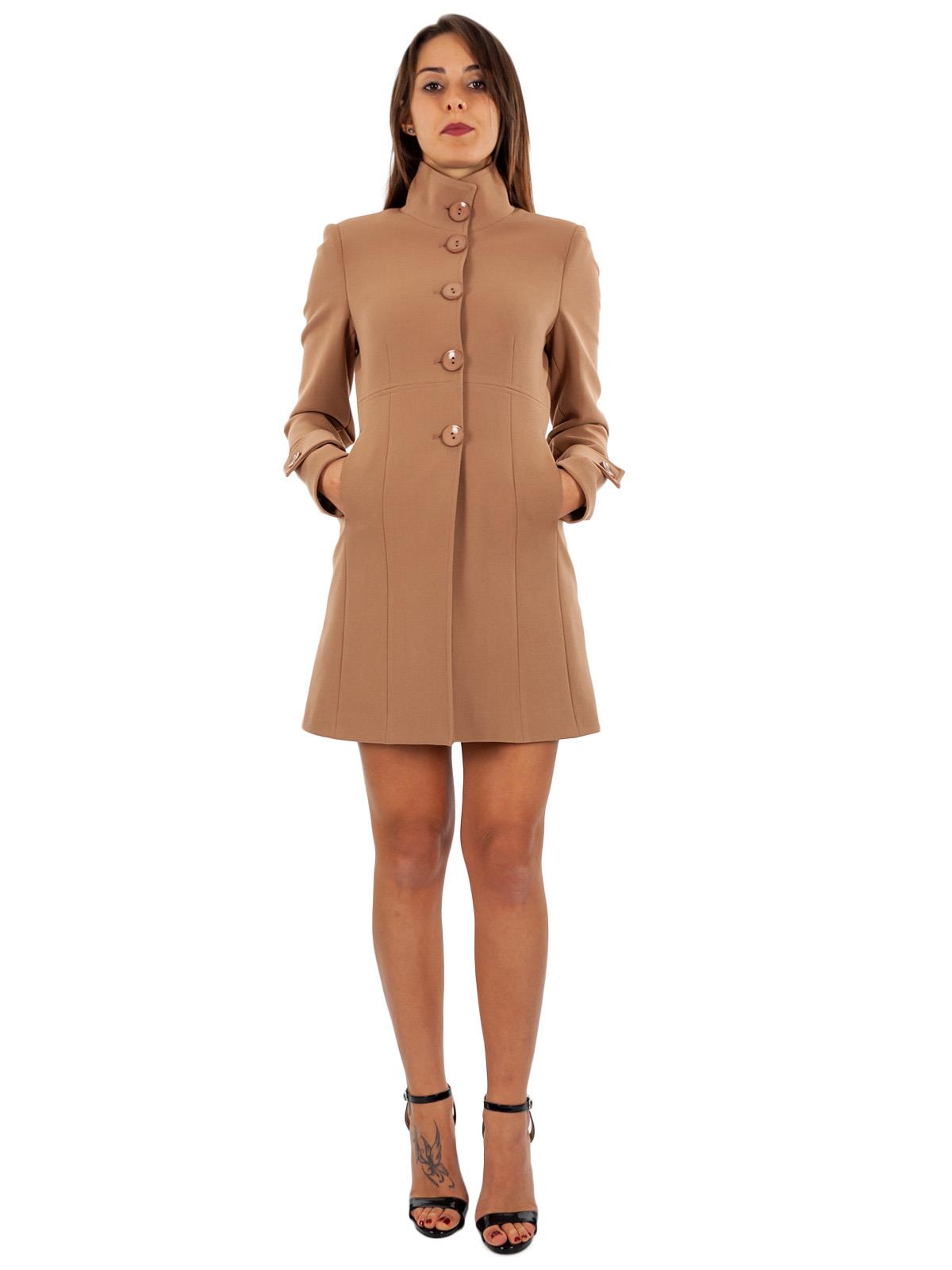 Cappotto Donna Corto Sciancrato Elegante con Collo Alto