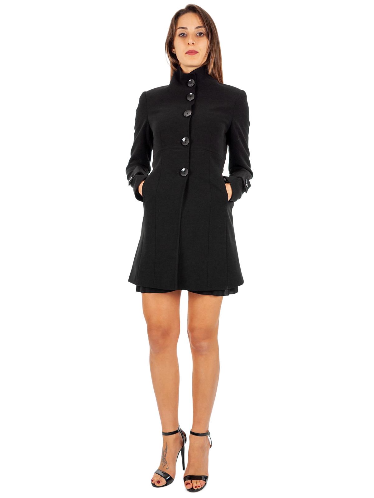 Cappotto Donna Corto Sciancrato Elegante con Collo Alto