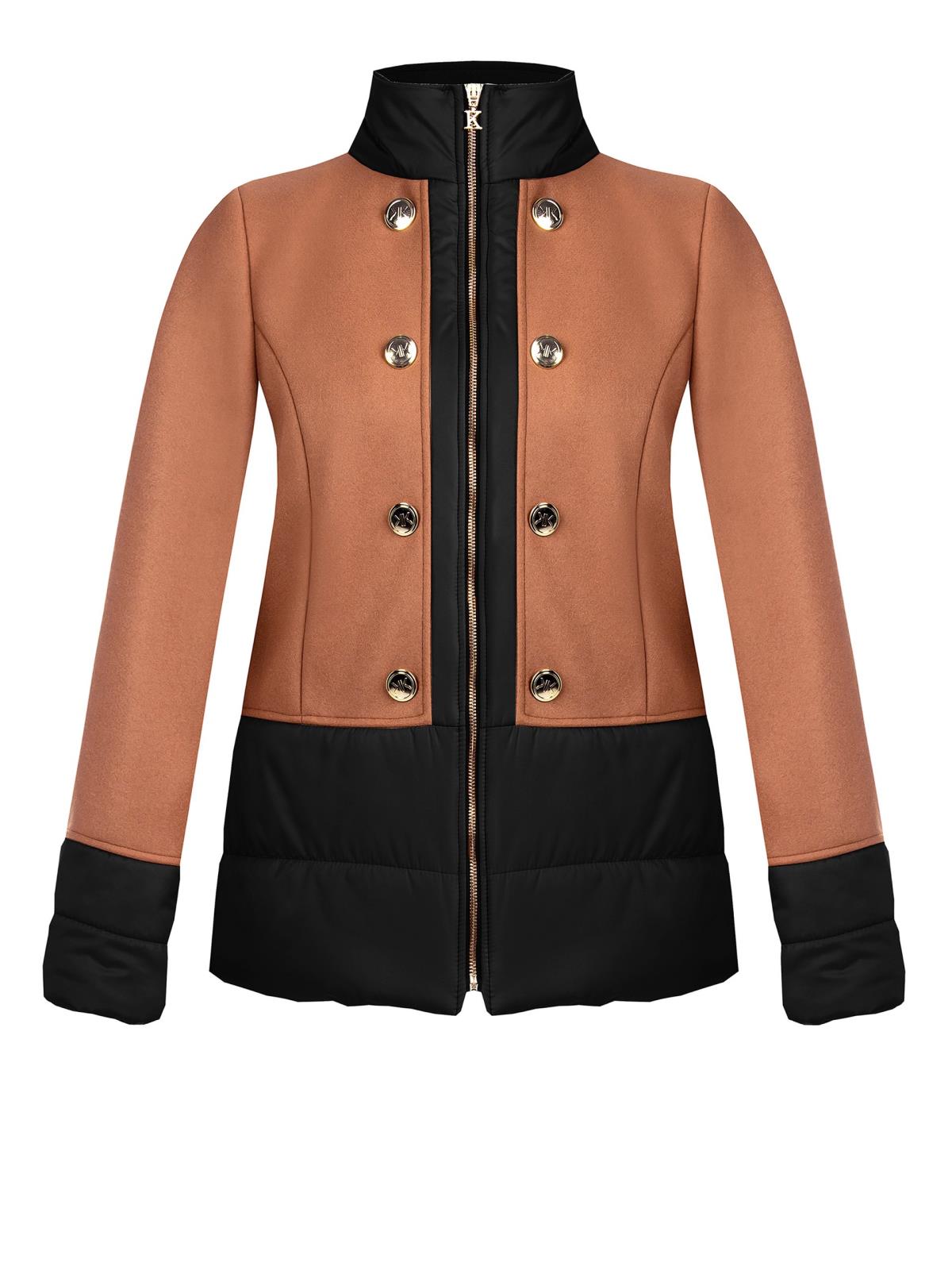 Giubbotto invernale donna corto con zip e inserti in piumino curvy