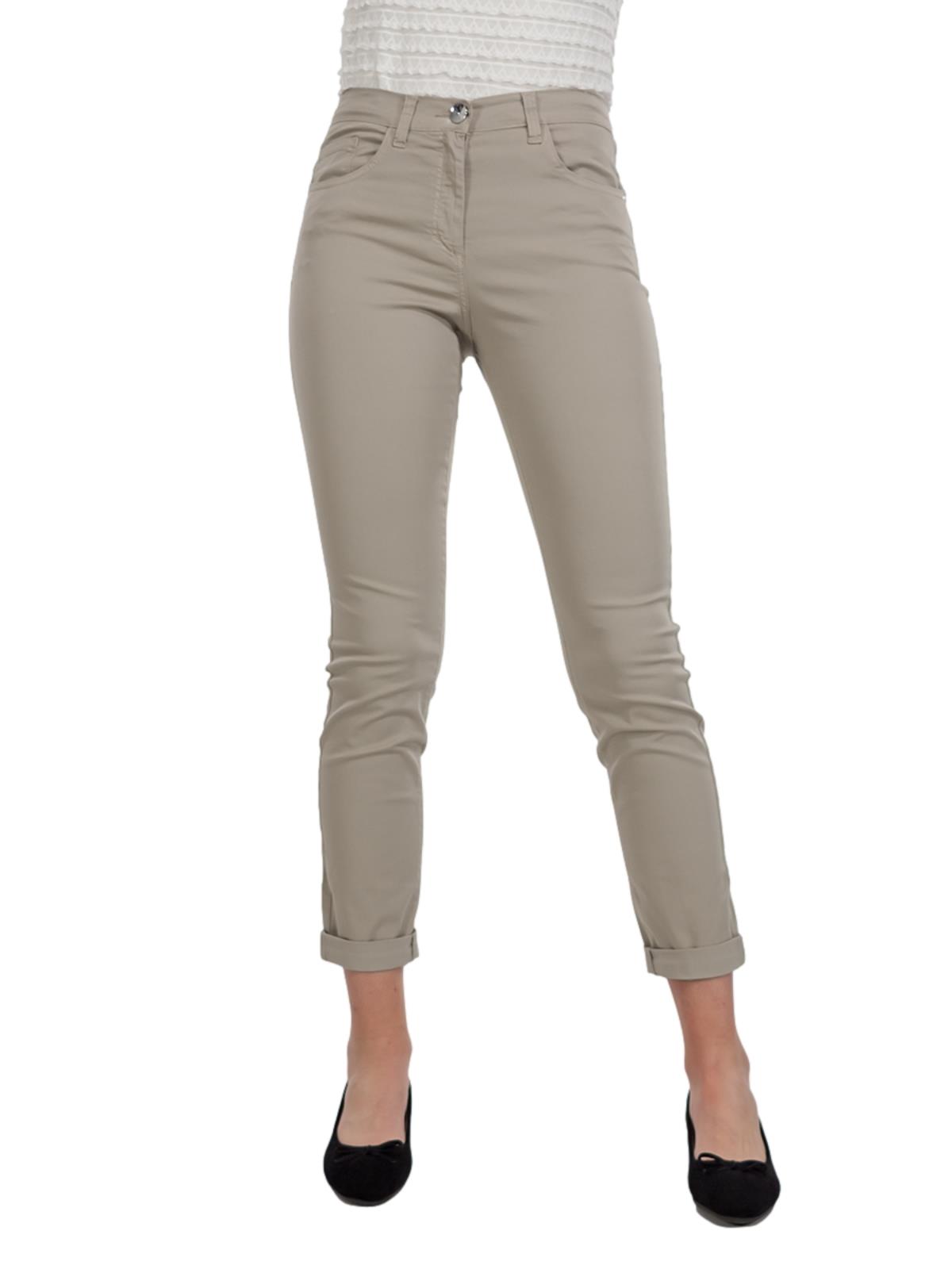 Pantalone Chino Donna Estivo Leggeri Cotone A Sigaretta Slim Fit