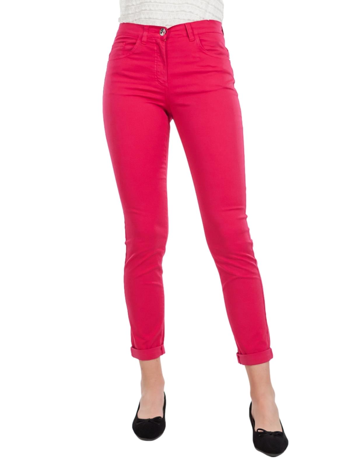 Pantalone Chino Donna Estivo Leggeri Cotone A Sigaretta Slim Fit