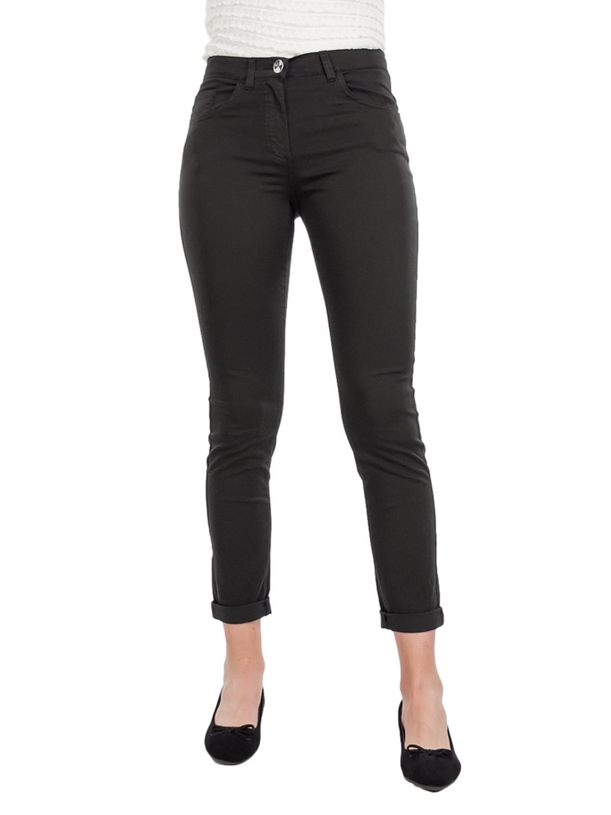 Pantalone Chino Donna Estivo Leggeri Cotone A Sigaretta Slim Fit