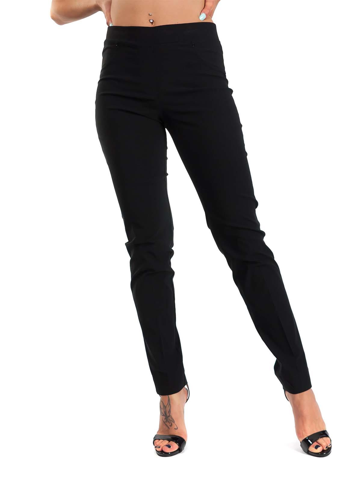 Pantaloni Leggeri in Bengalina Taglie Forti con Spacco