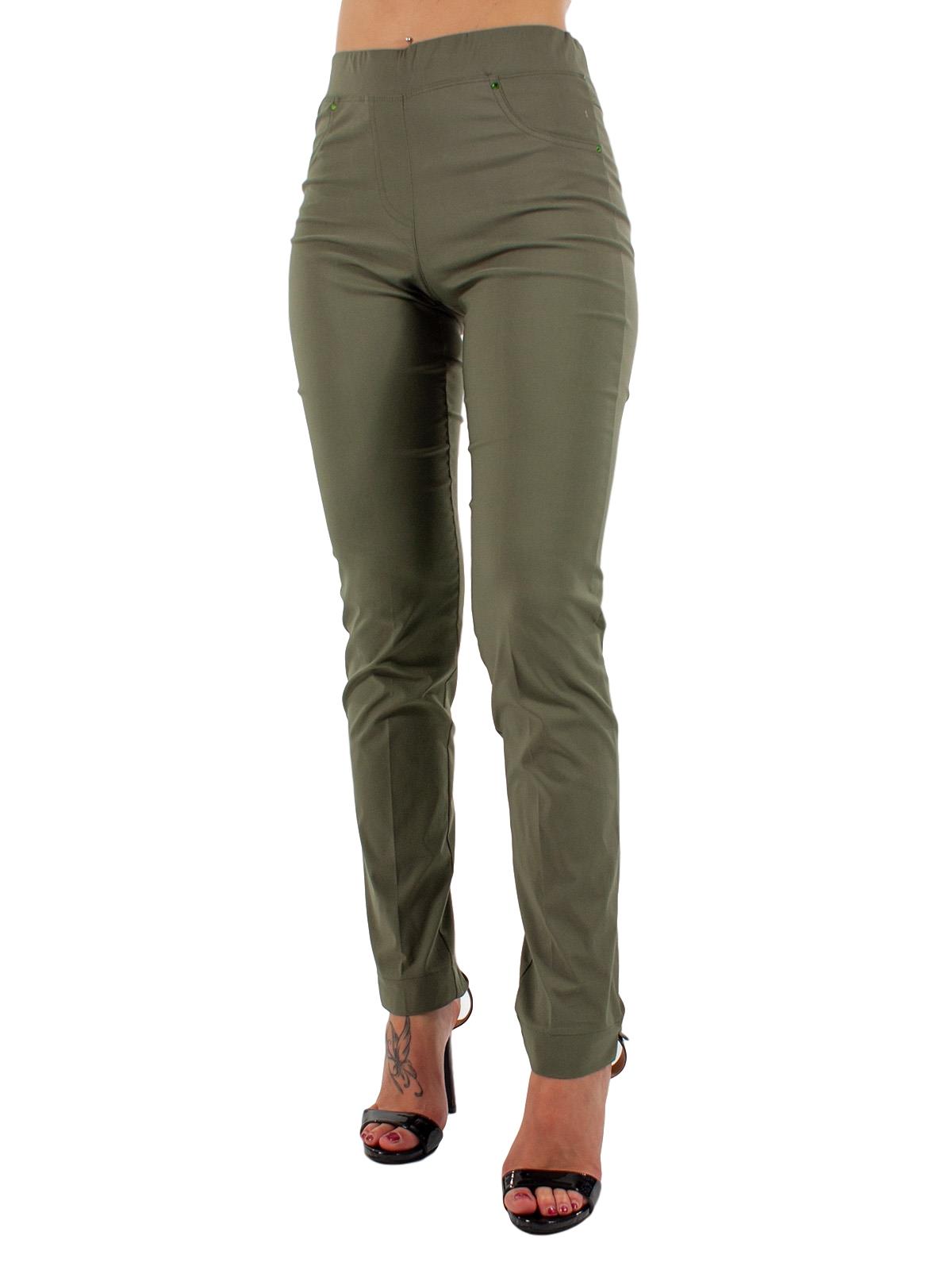 Pantaloni Leggeri in Bengalina Taglie Forti con Spacco