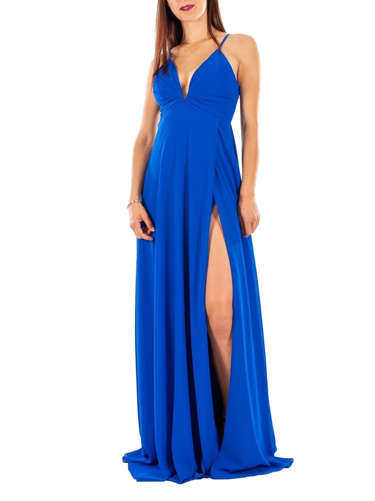 STRABELLO CERIMONIA Vestito Cerimonia Elegante Lungo con Spacco e Scollo a V A29499-3937-GINA