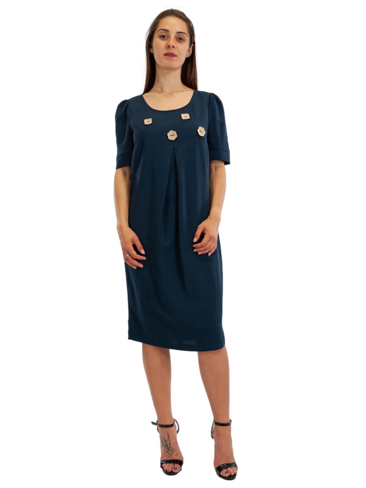 VESTITO DONNA ESTIVO IN LINO E VISCOSA
