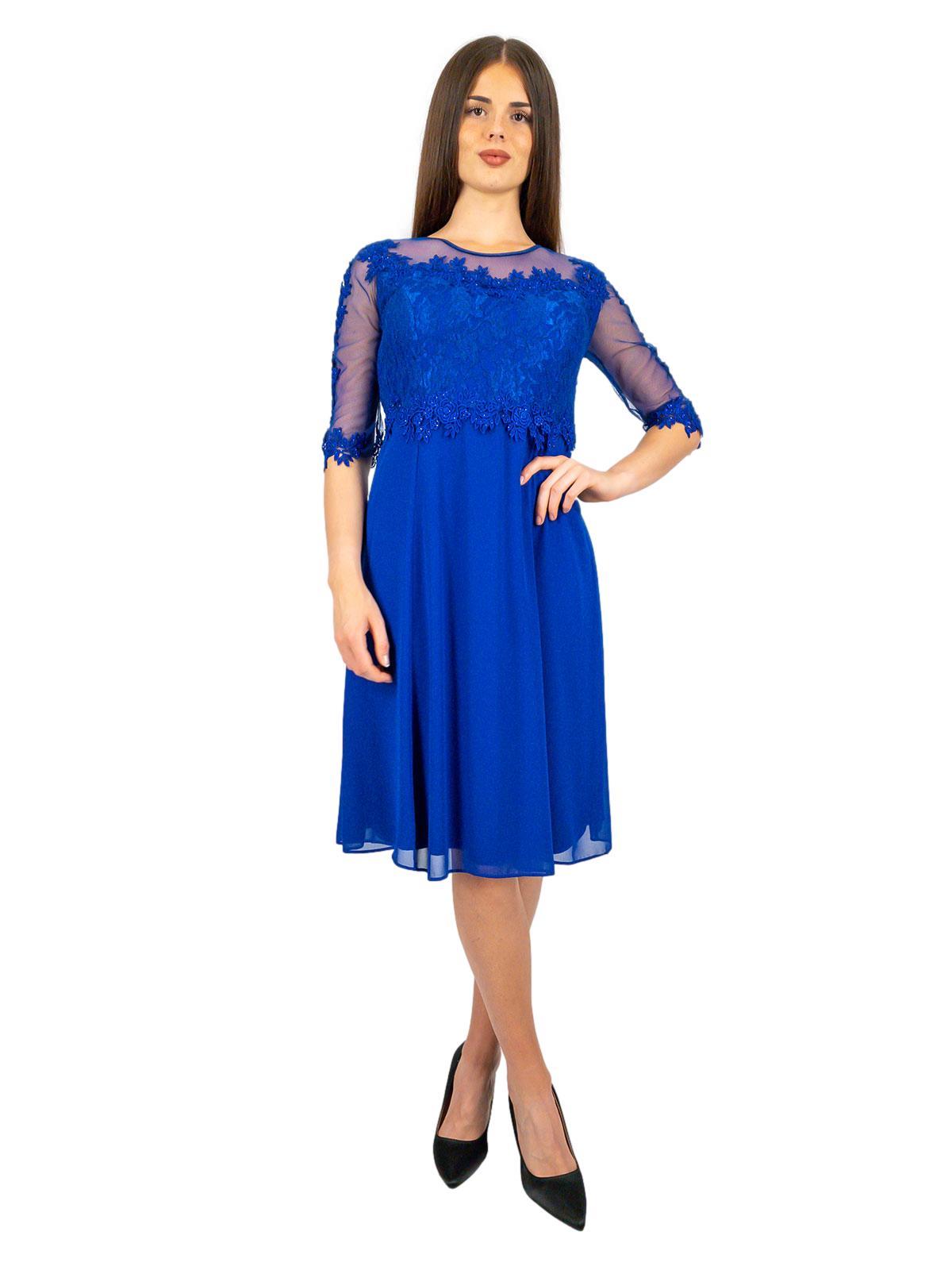 STRABELLO CERIMONIA abito-cerimonia-donna-corto-elegante-maniche-pizzo-strass A29699-3001-CHITHANA