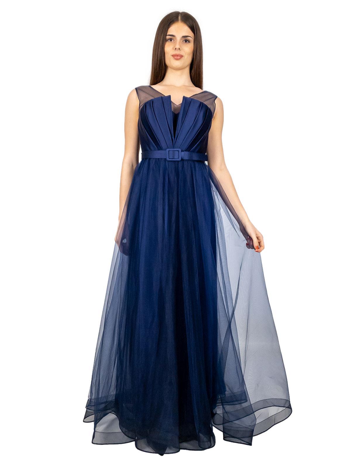 Bianca Brandi Abito Cerimonia Lungo Donna In Tulle Principessa Stile Impero