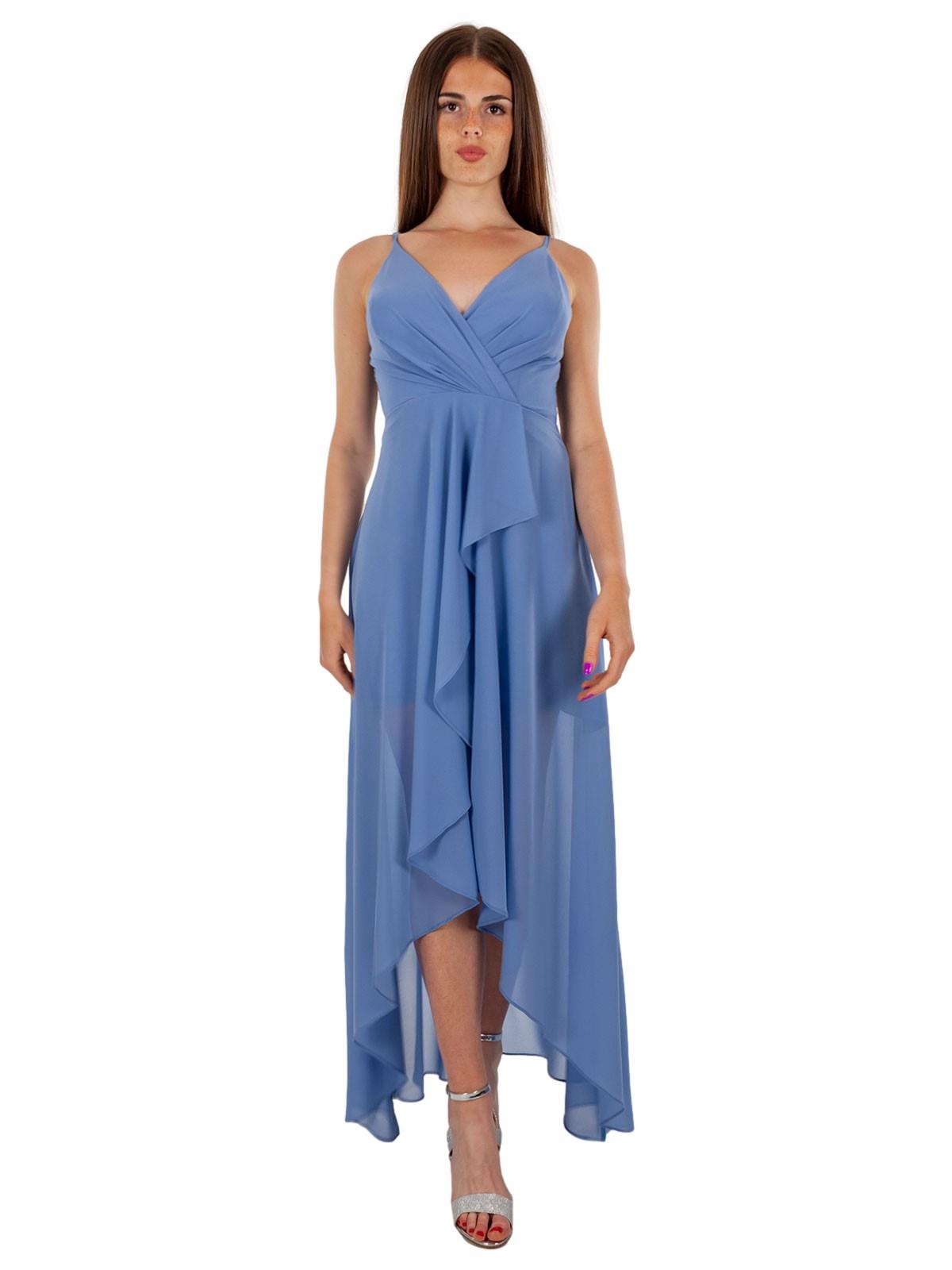 Abito cerimonia donna stile impero con spalline regolabili