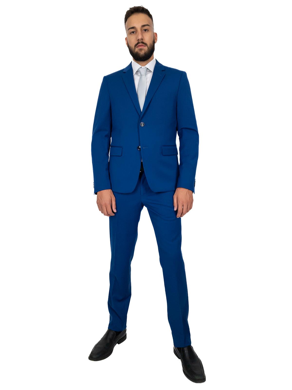 Abito cerimonia uomo giovanile elegante per matrimonio slim fit Drop 8