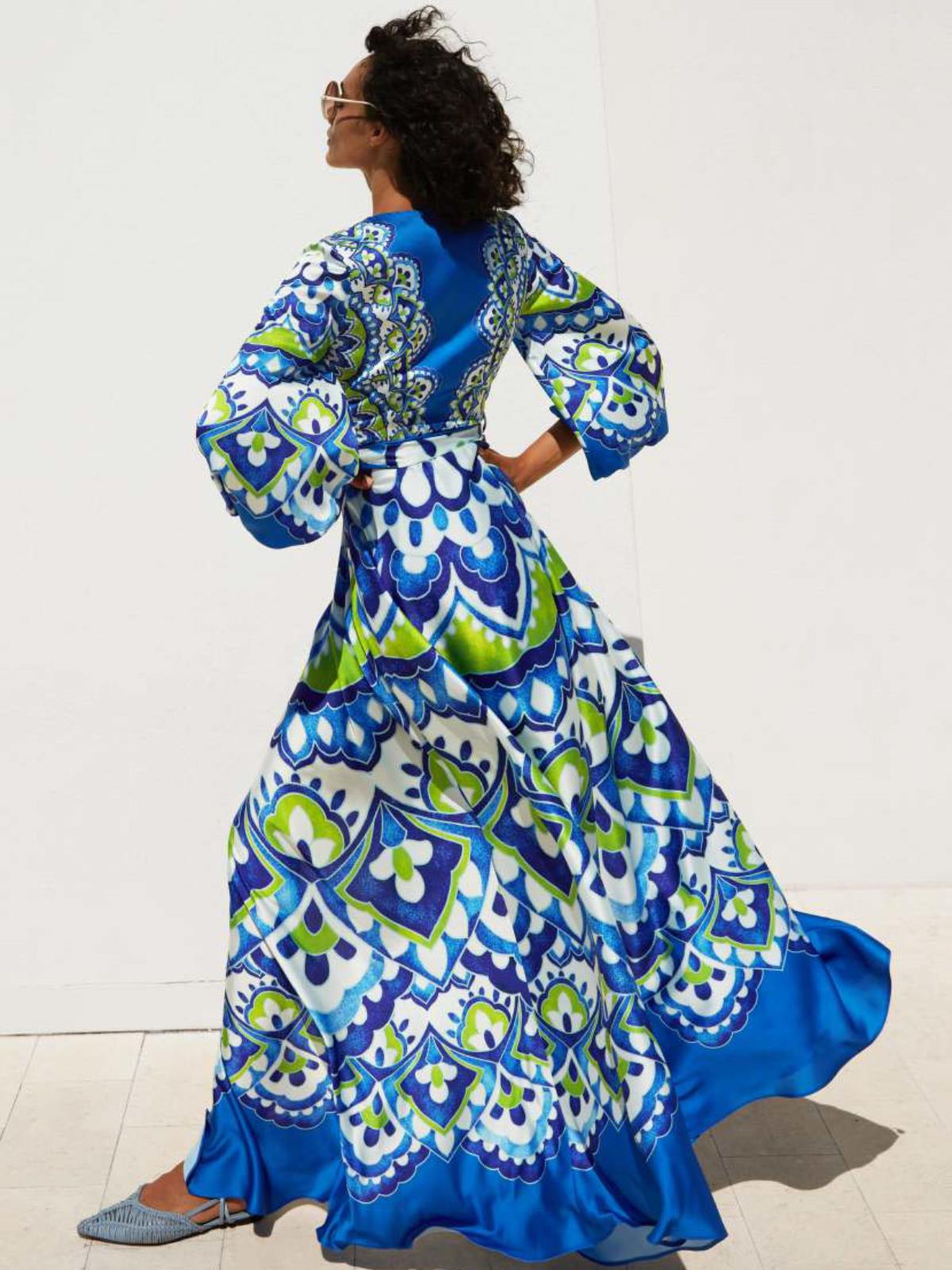 TWINS Abito Da Cerimonia Lungo Elegante Con Spacco Maniche Lunghe