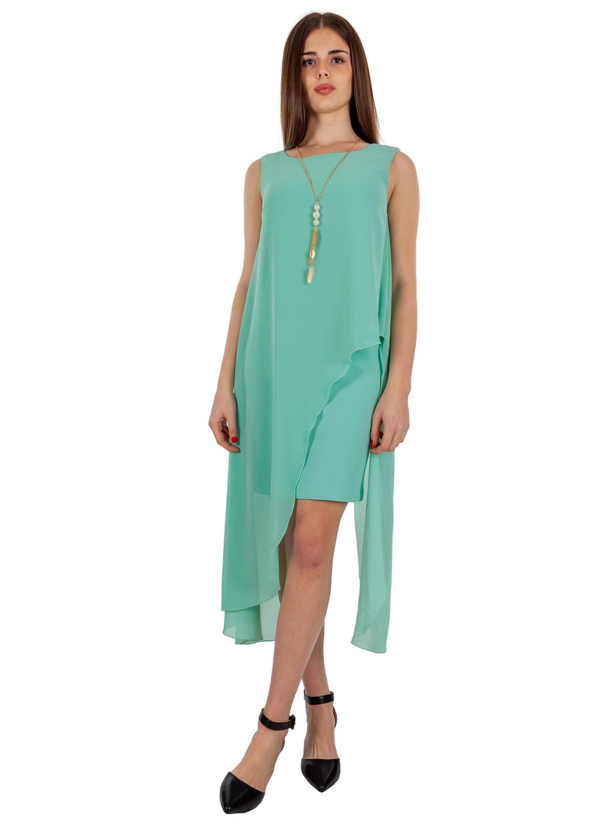 Abito Donna A Tubino Elegante Corto Con Volant