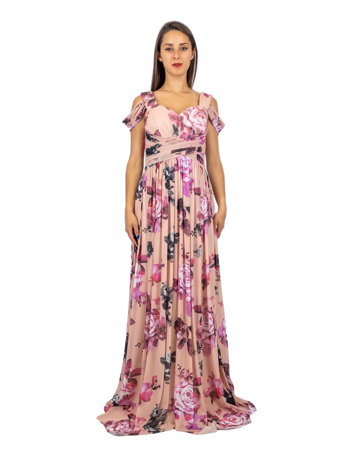 SHADÈ COLLECTION Abito Da Cerimonia Lungo Donna Elegante Floreale