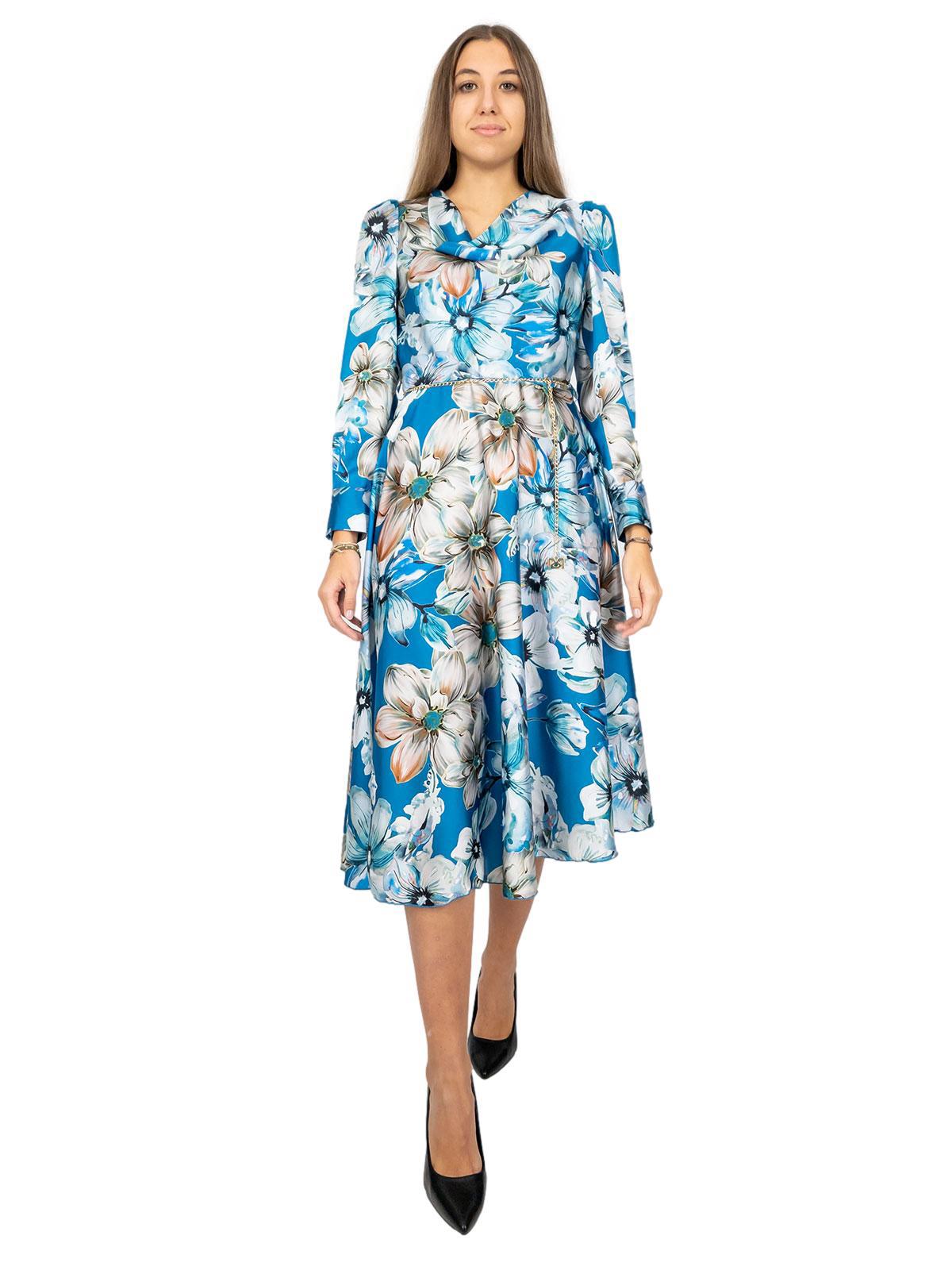 Abito Midi Elegante Di Rinascimento A Maniche Lunghe Svasato