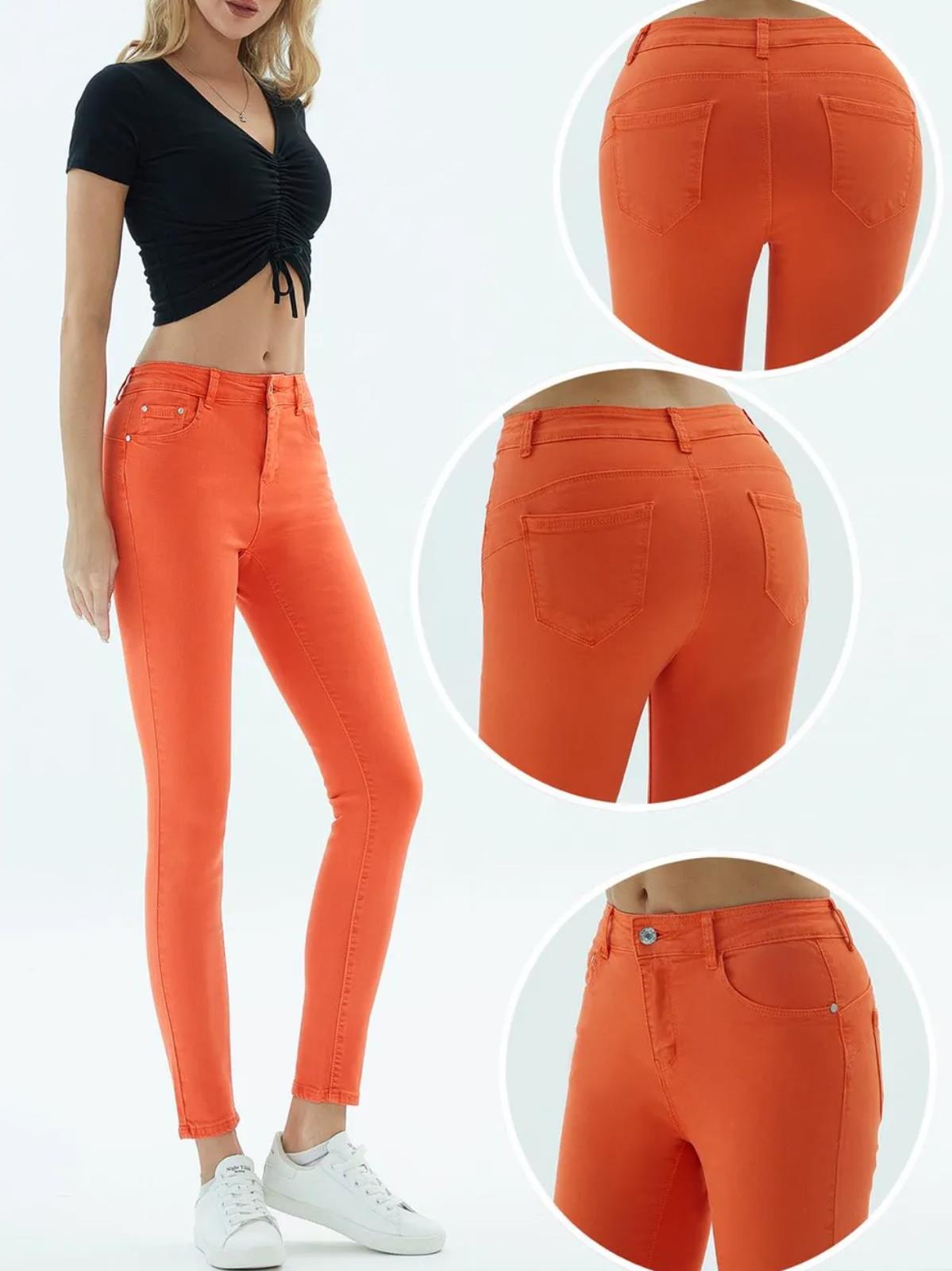 YEP PRAIS Jeans Skinny Donna Push Up Slim Fit Elasticizzati Estivi