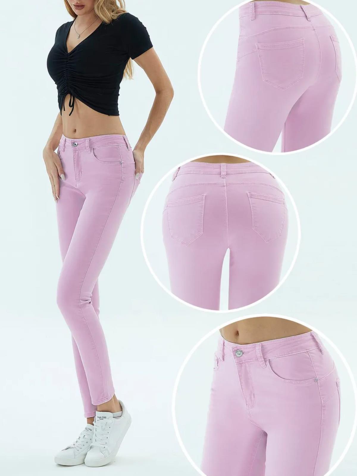 YEP PRAIS Jeans Skinny Donna Push Up Slim Fit Elasticizzati Estivi