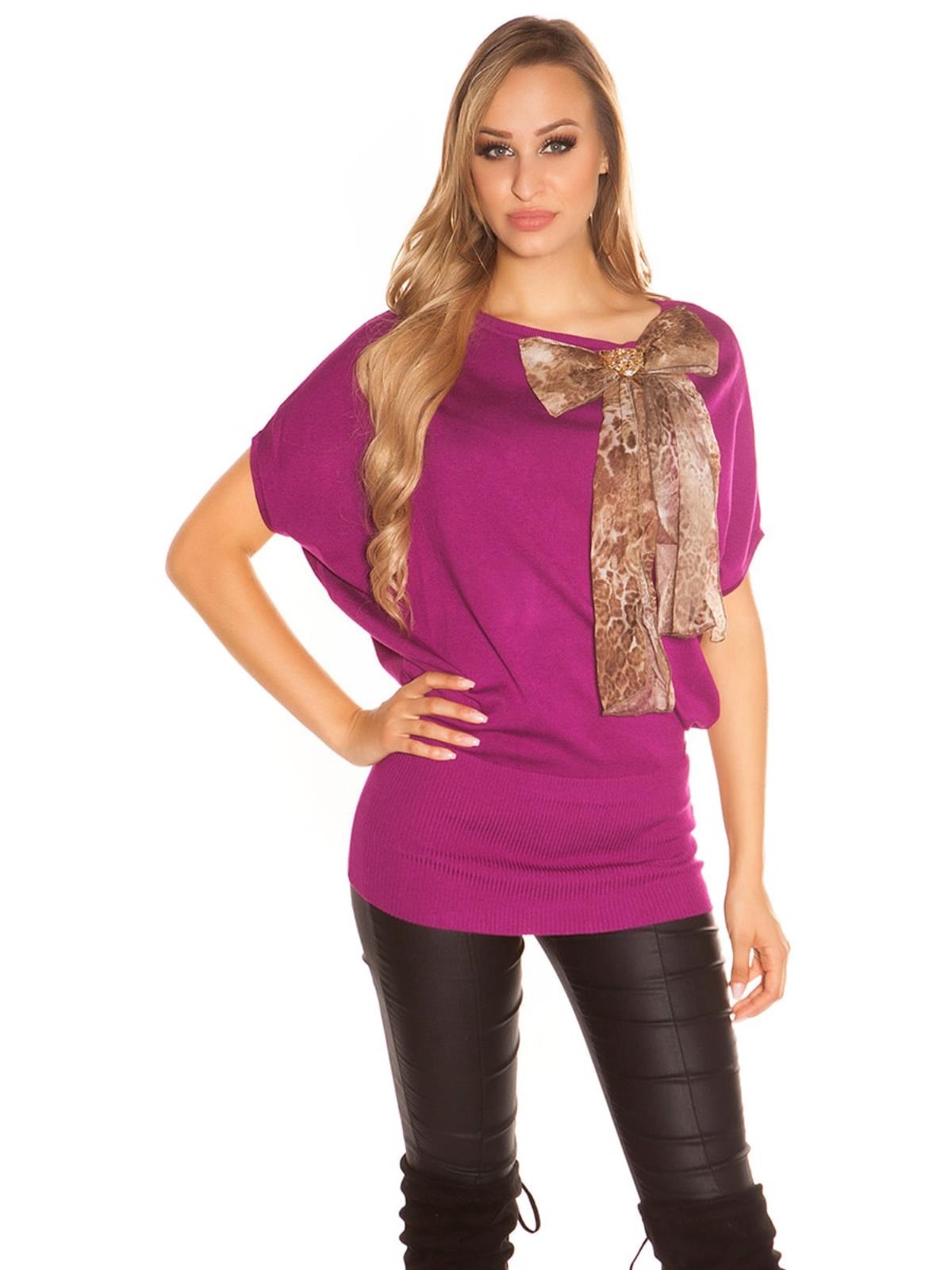 Maglia lunga con fiocco cucito a mano – Eleganza e comfort quotidiano