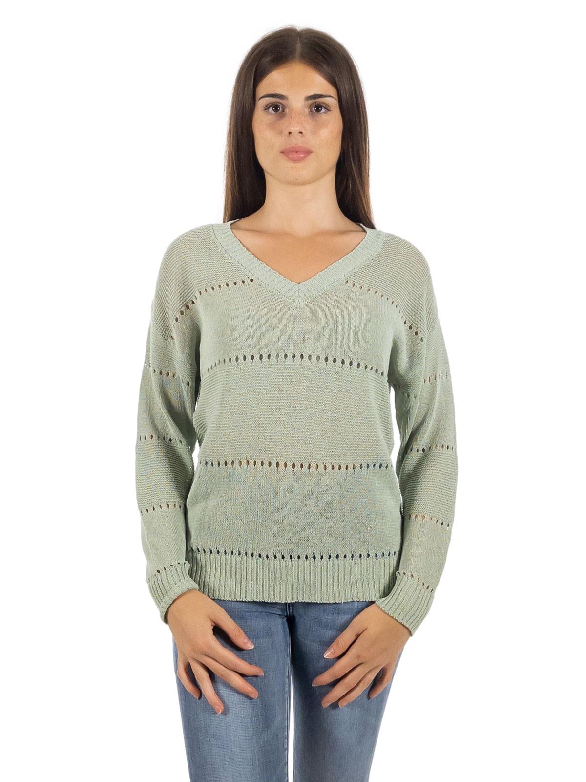 MAGLIA MANICA LUNGA COTONE TRAFORATA