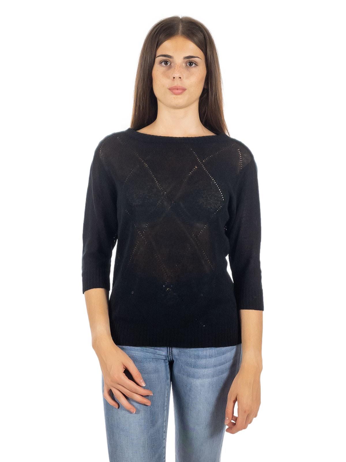 MAGLIA SCOLLO A BARCHETTA IN COTONE