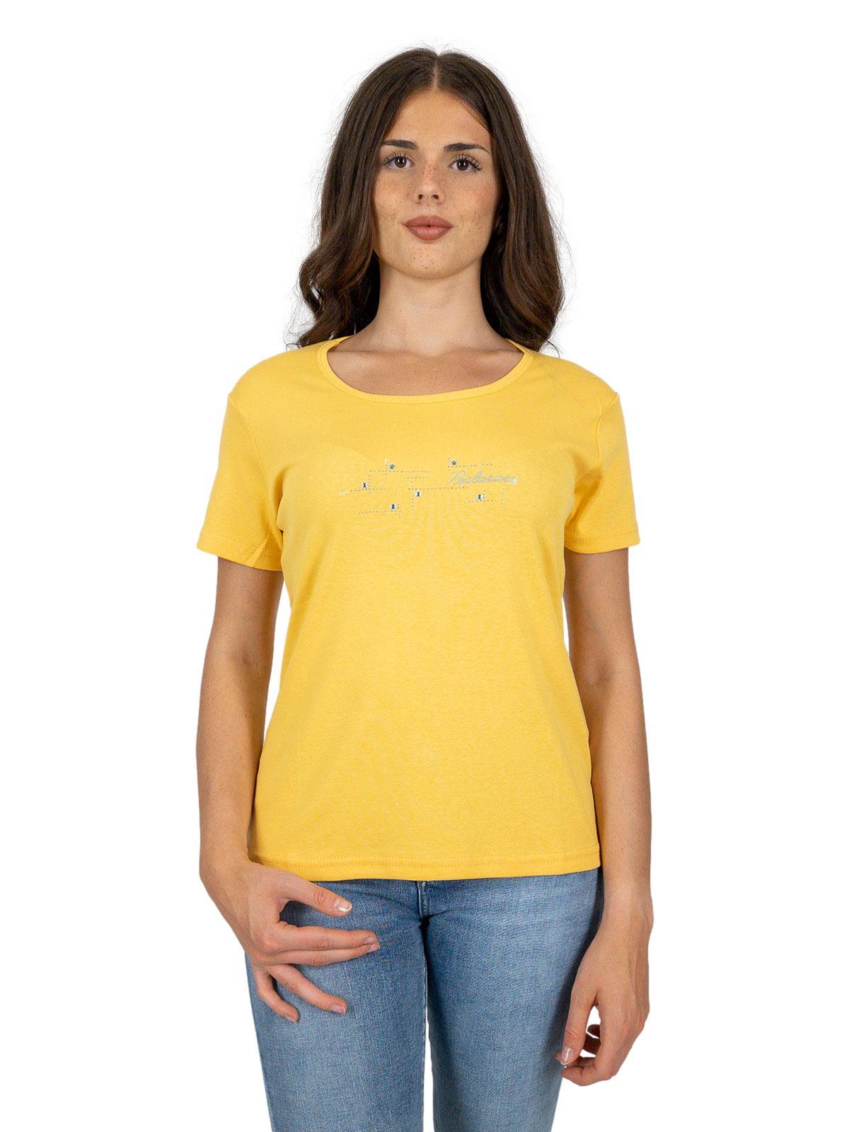 PERLARARA T-shirt Maniche Corte Donna Economica Leggera Online E77-SS23