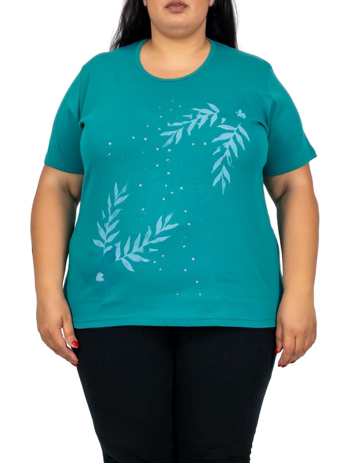 T-shirt donna oversize in cotone con stampa floreale e dettagli lurex