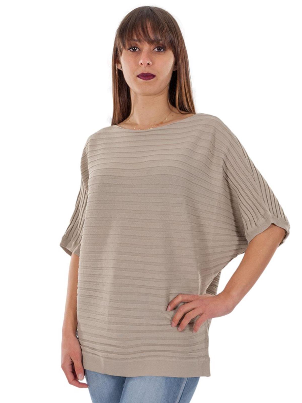 Maxi maglia estiva maniche tre quarti con scollo barchetta
