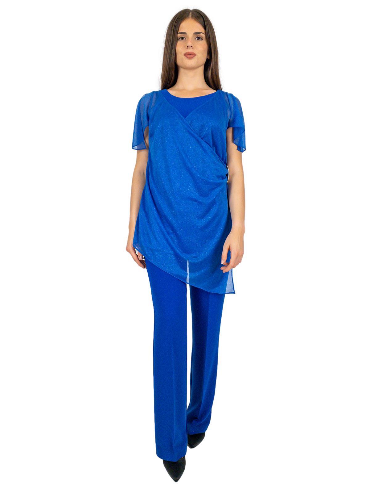 JEAN CRYÒ Pantaloni E Casacca Eleganti Per Cerimonia Con Stola