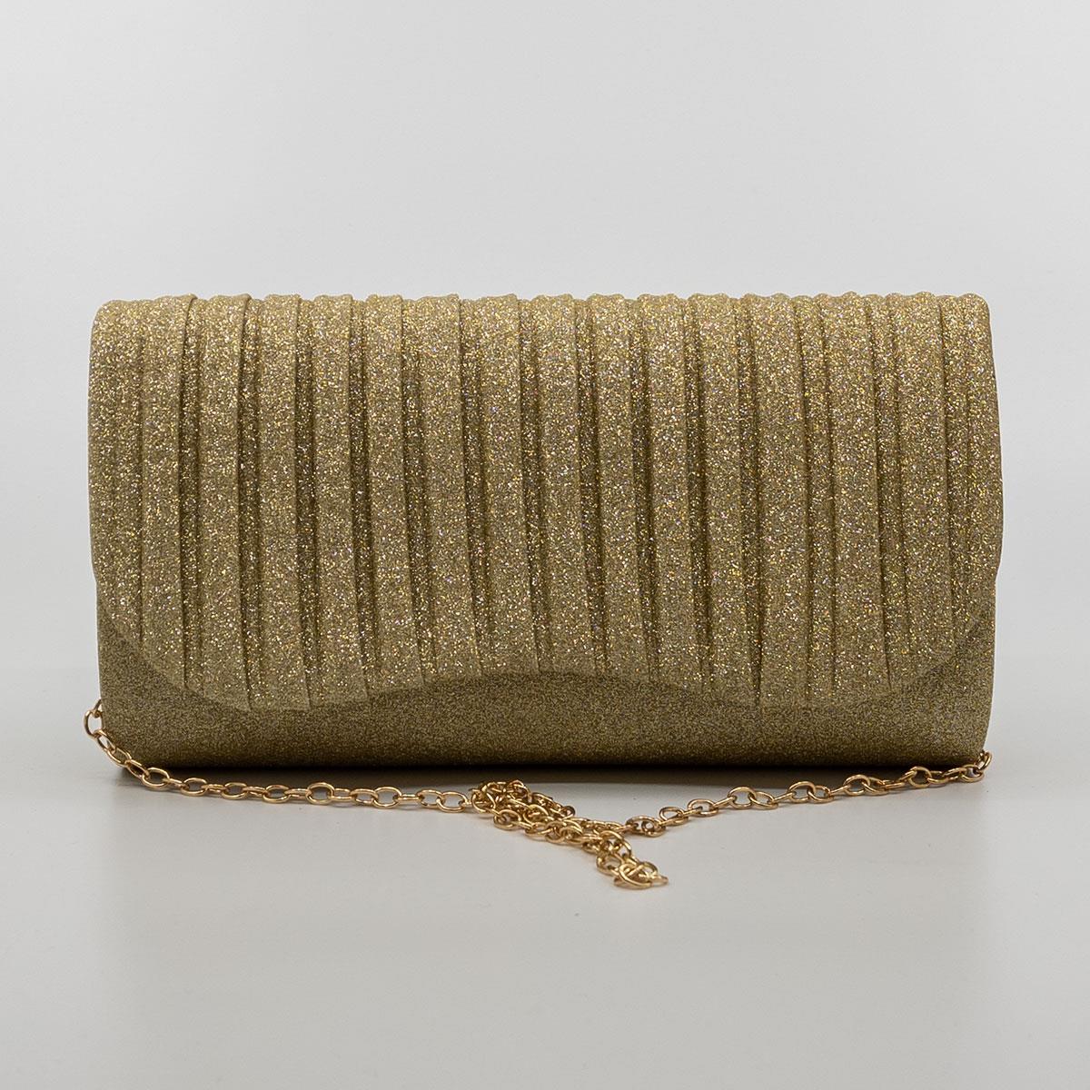 JESSICA TIMELESS CLASSIC Pochette Cerimonia Elegante Glitter con Catenella Staccabile