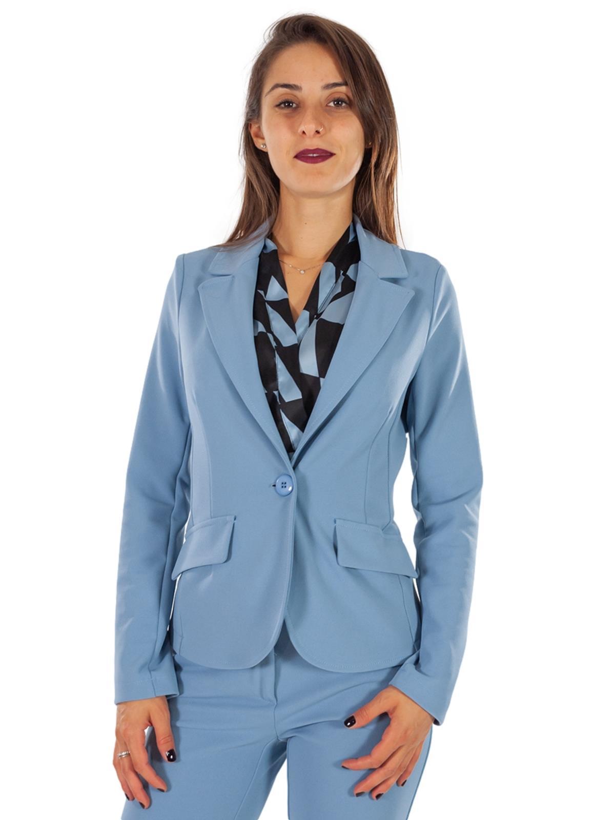 Giacca Blazer Donna Corto Elegante Rinascimento In Crepe