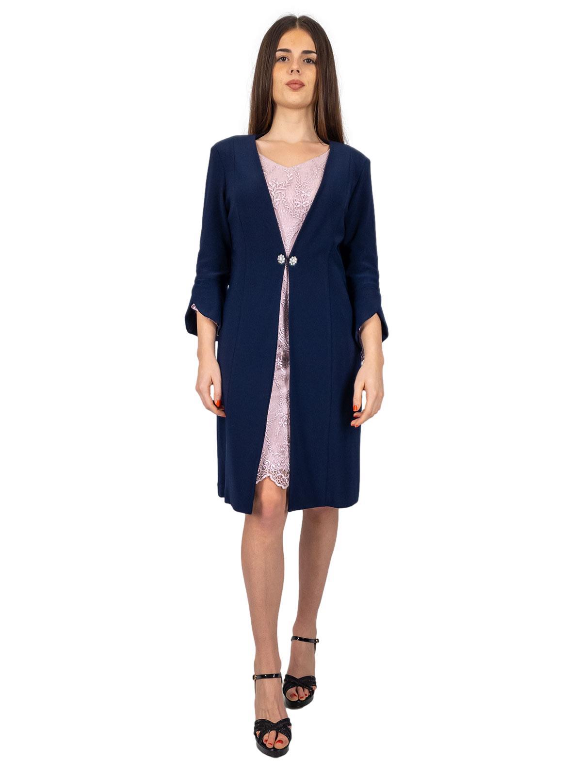 Spolverino Elegante Da Cerimonia Donna Maniche Tre Quarti