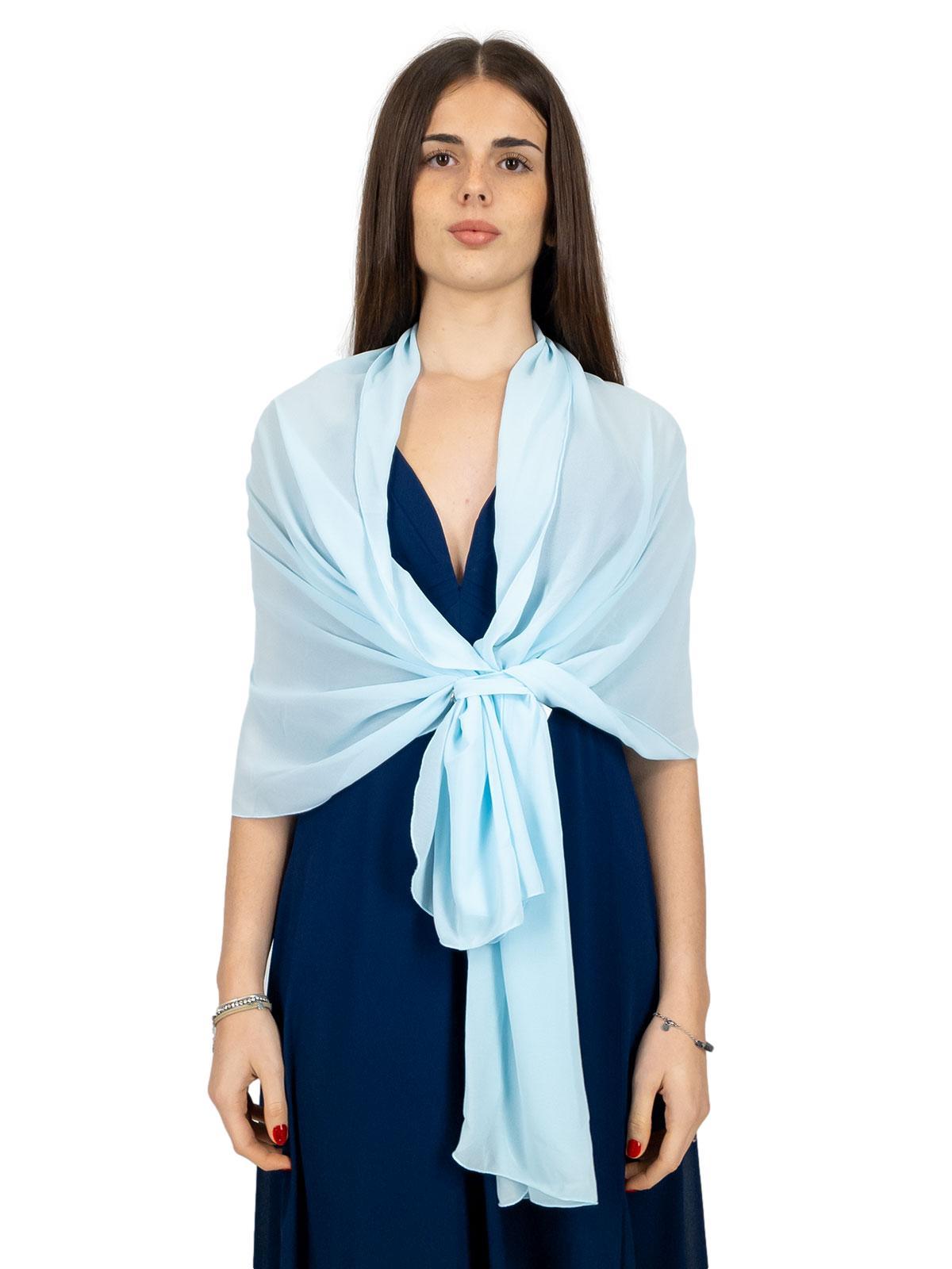 RINASCIMENTO Stola Elegante in Georgette per Cerimonia Made in Italy