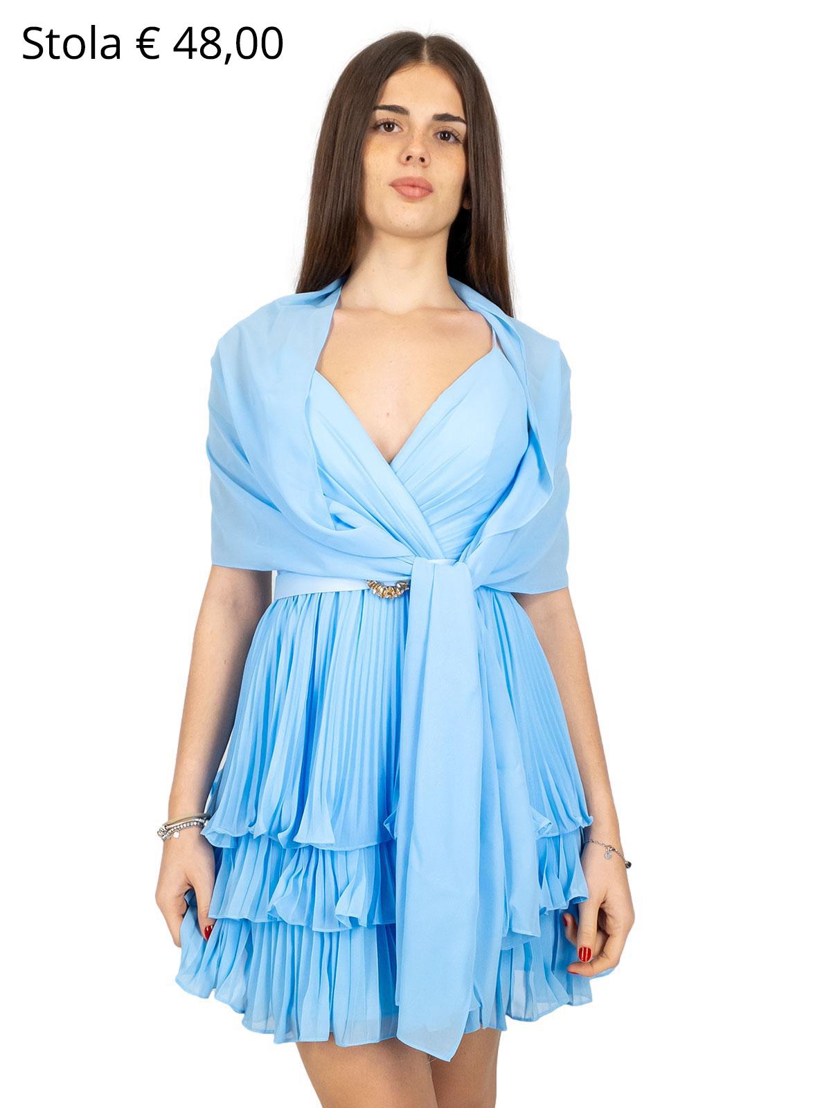 Stola elegante da cerimonia in chiffon spalmato lurex