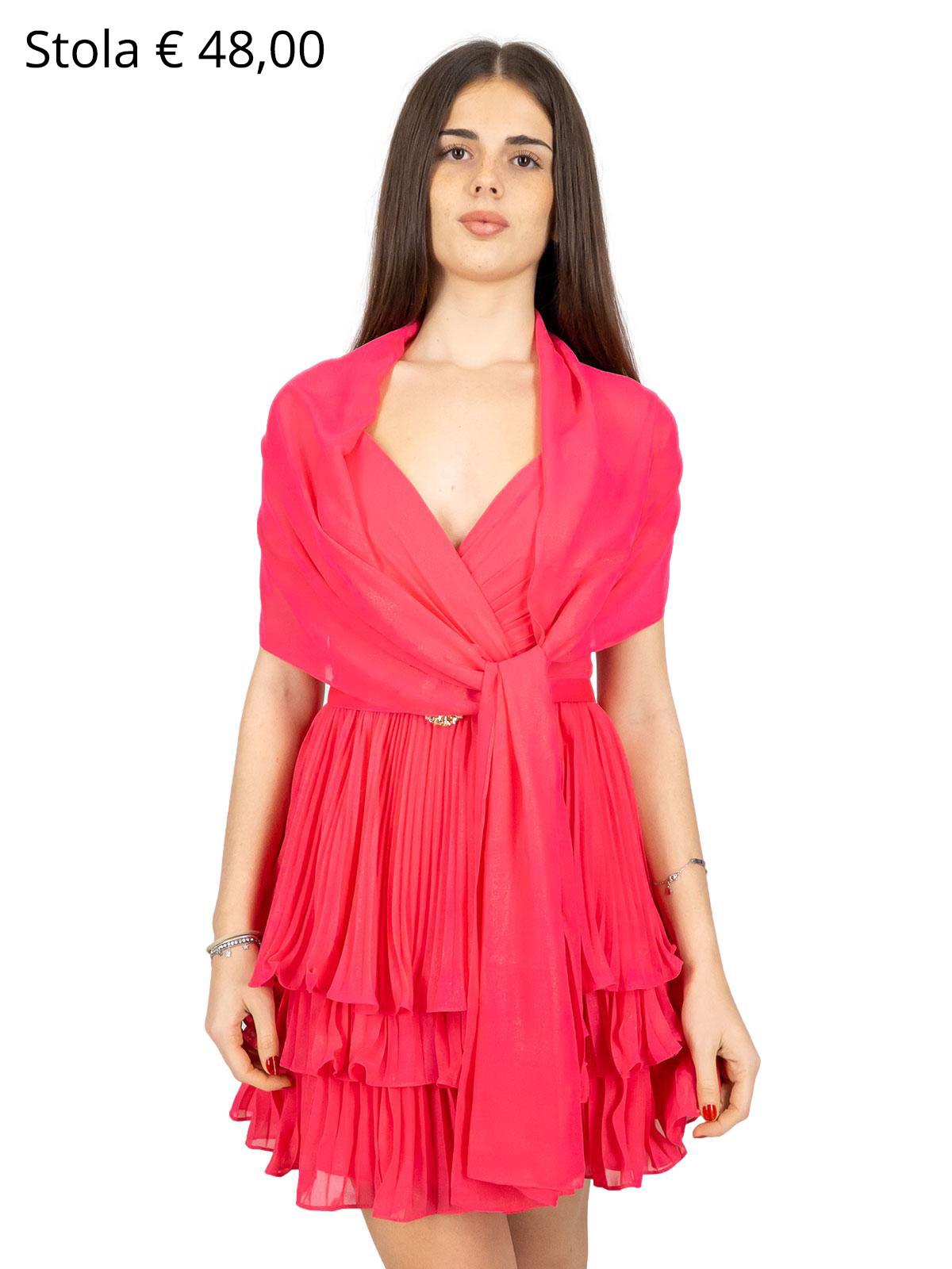 Stola elegante da cerimonia in chiffon spalmato lurex