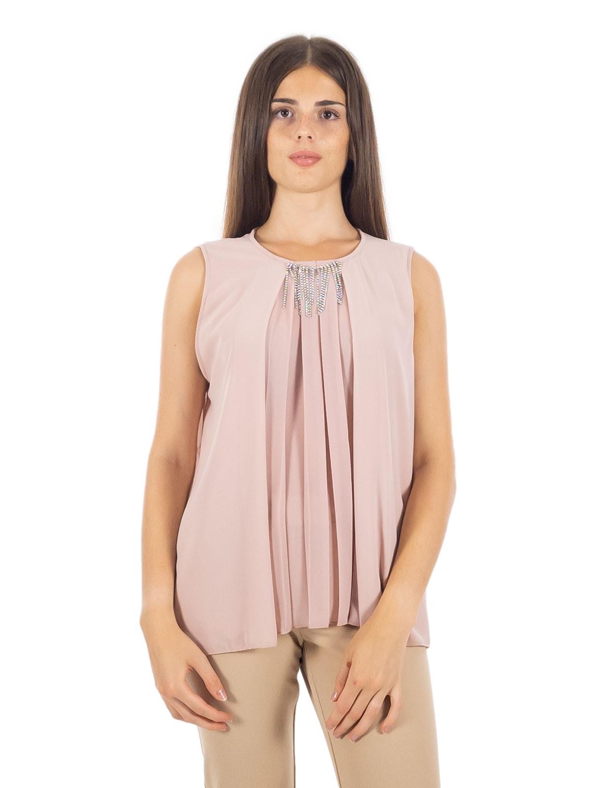 Top Donna Elegante Sottogiacca Per Cerimonia Con Strass