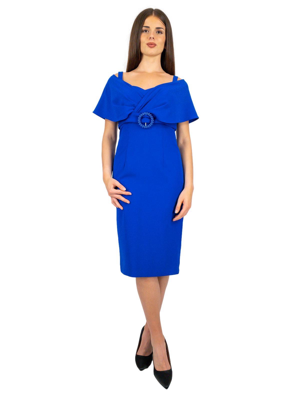 ALLURE Tubino Cerimonia Donna Corto Elegante Scollo Omerale