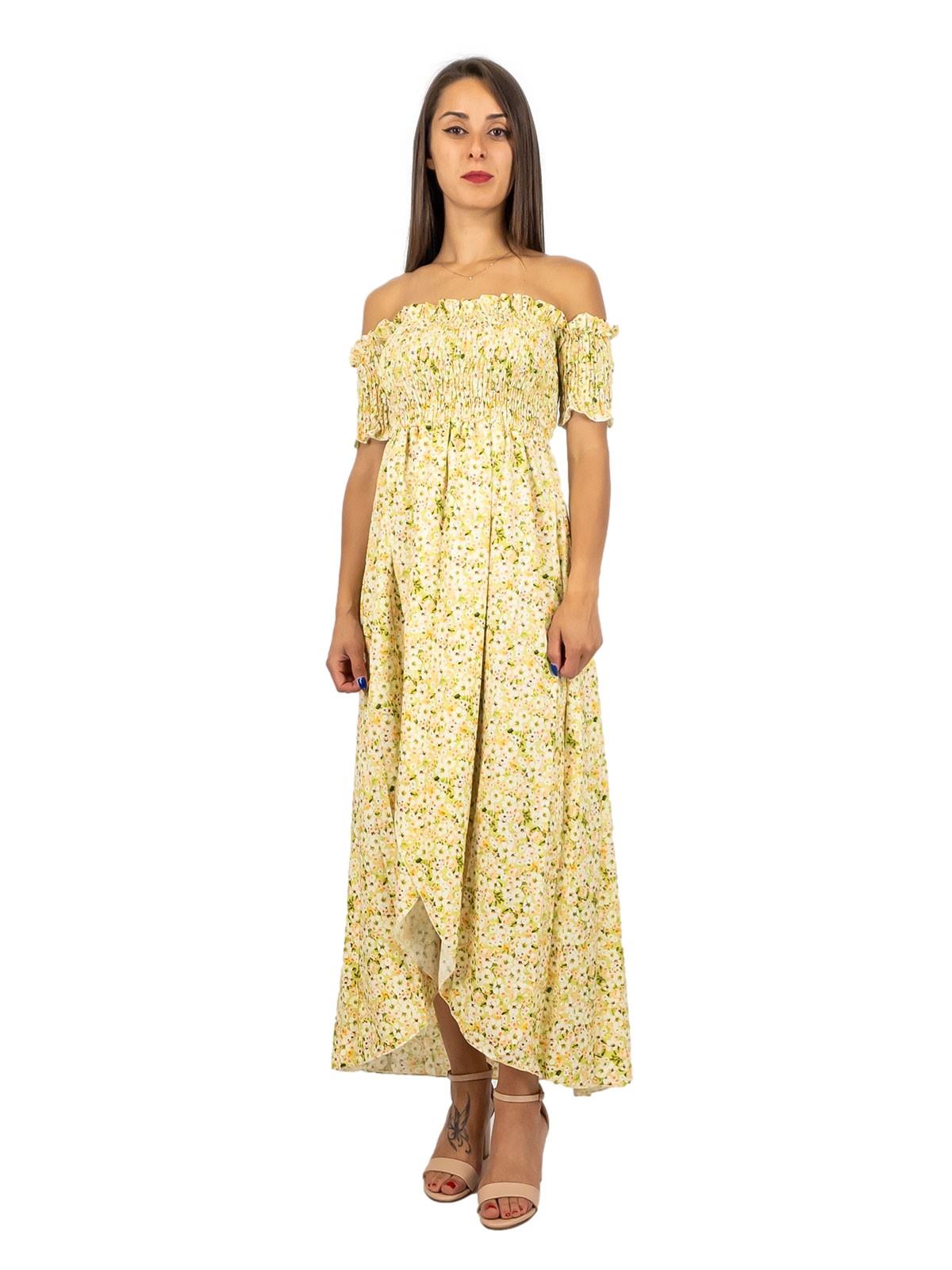 VESTITO A FIORI ESTIVO CON SPACCO